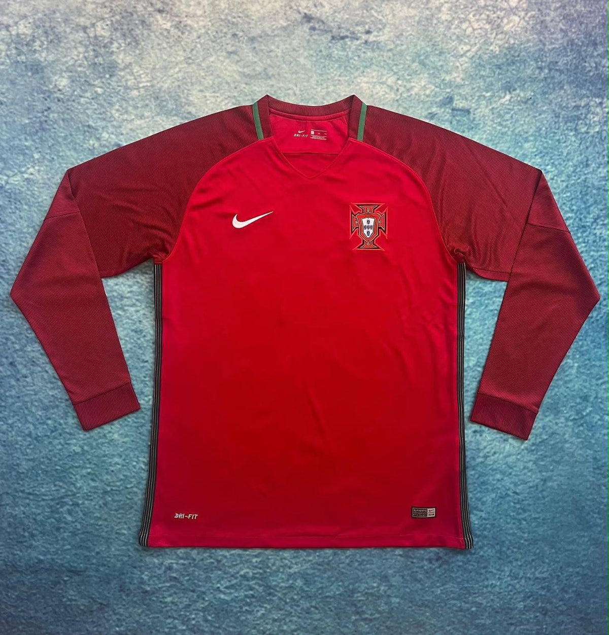 Portugal 2016 Home Retro Jersey Long Sleeves