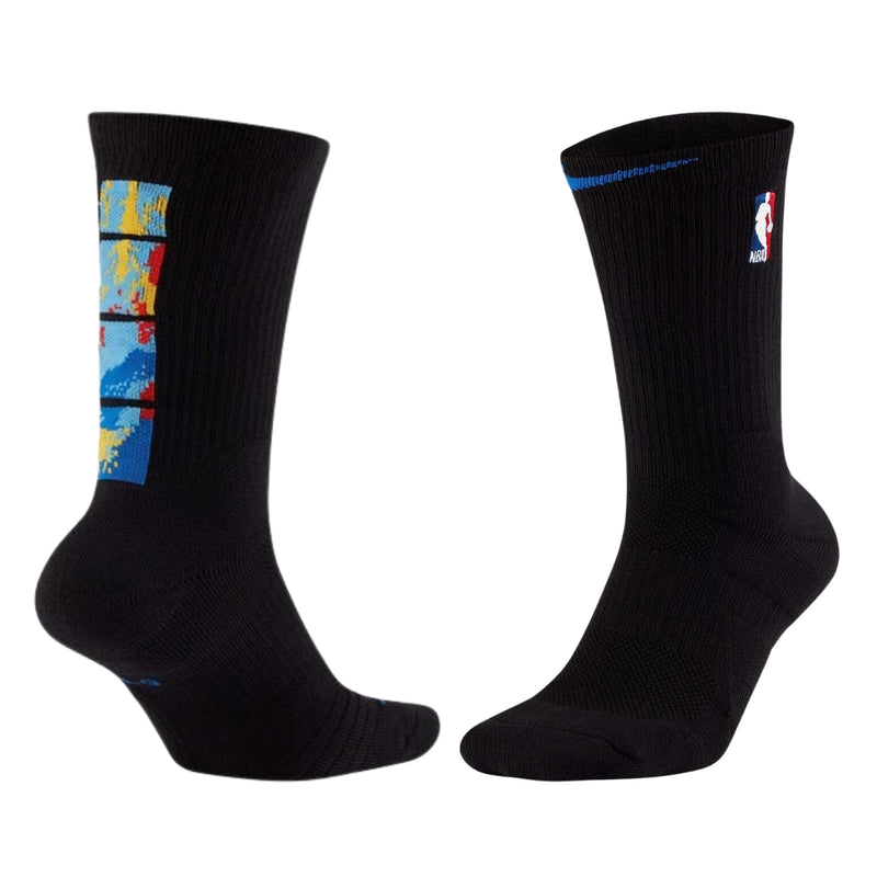 NIKE NBA Black & Blue Crew Basketball Socks
