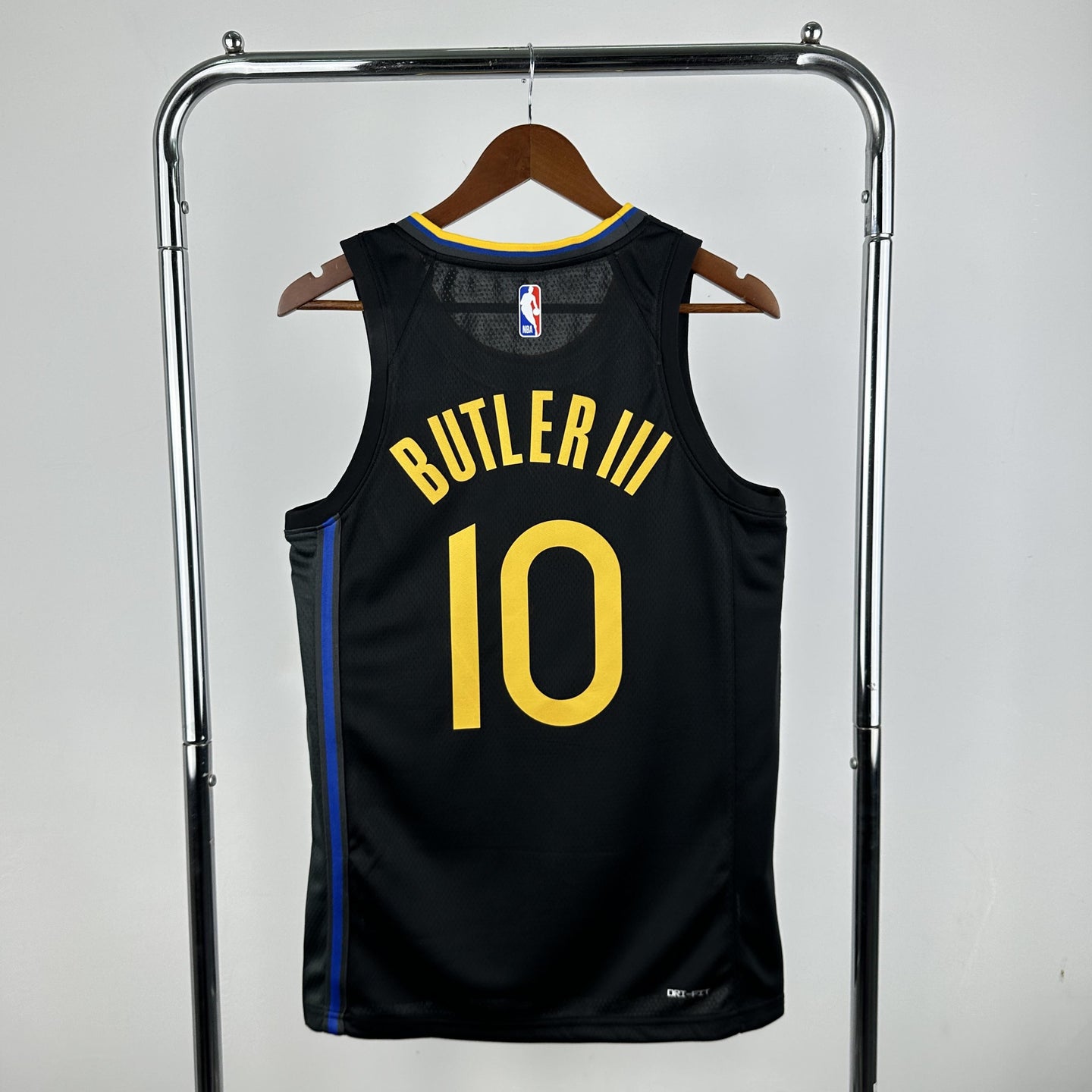 BUTLER III 10 Black Golden State Warriors Heat Pressed Edition NBA Jersey