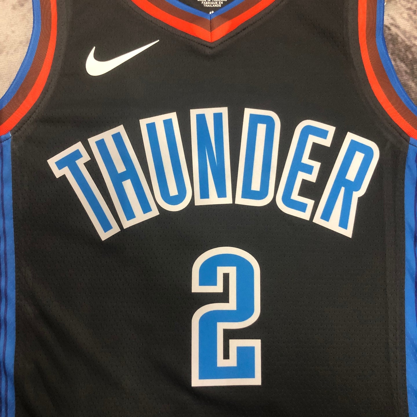 GILGEOUS-ALEXANDER 2 Black Oklahoma City Thunder Heat Pressed Edition NBA Jersey