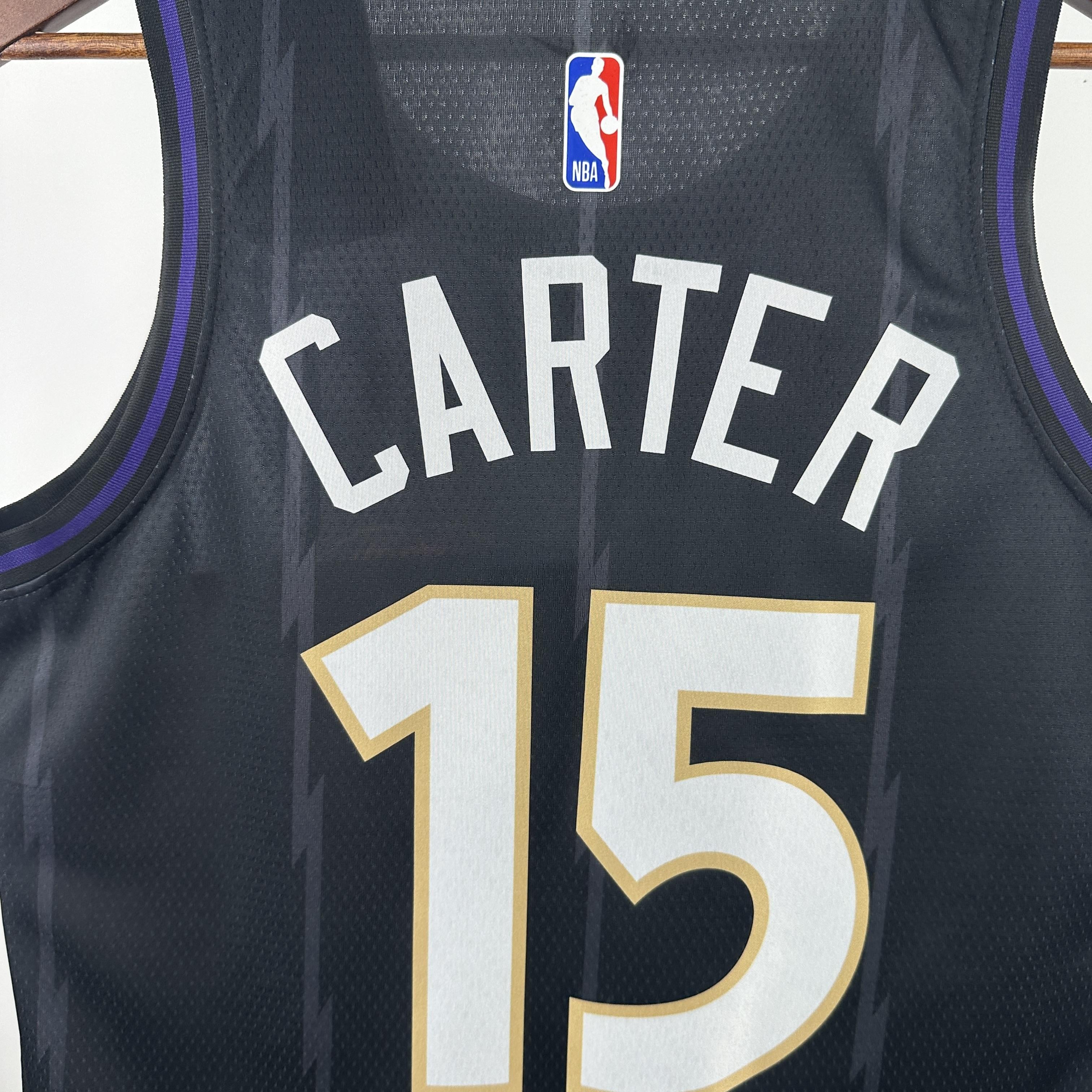 CARTER 15 Black Toronto Raptors Heat Pressed Edition NBA Jersey