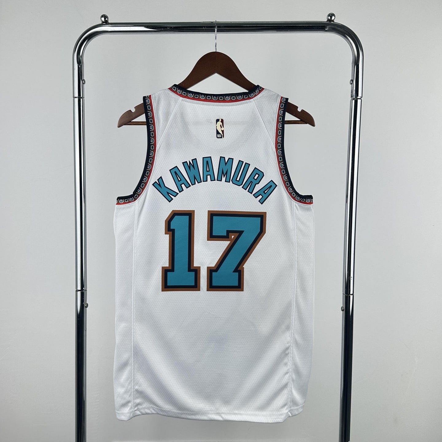 KAWAMURA 17 White Memphis Grizzlies Heat Pressed Edition NBA Jersey