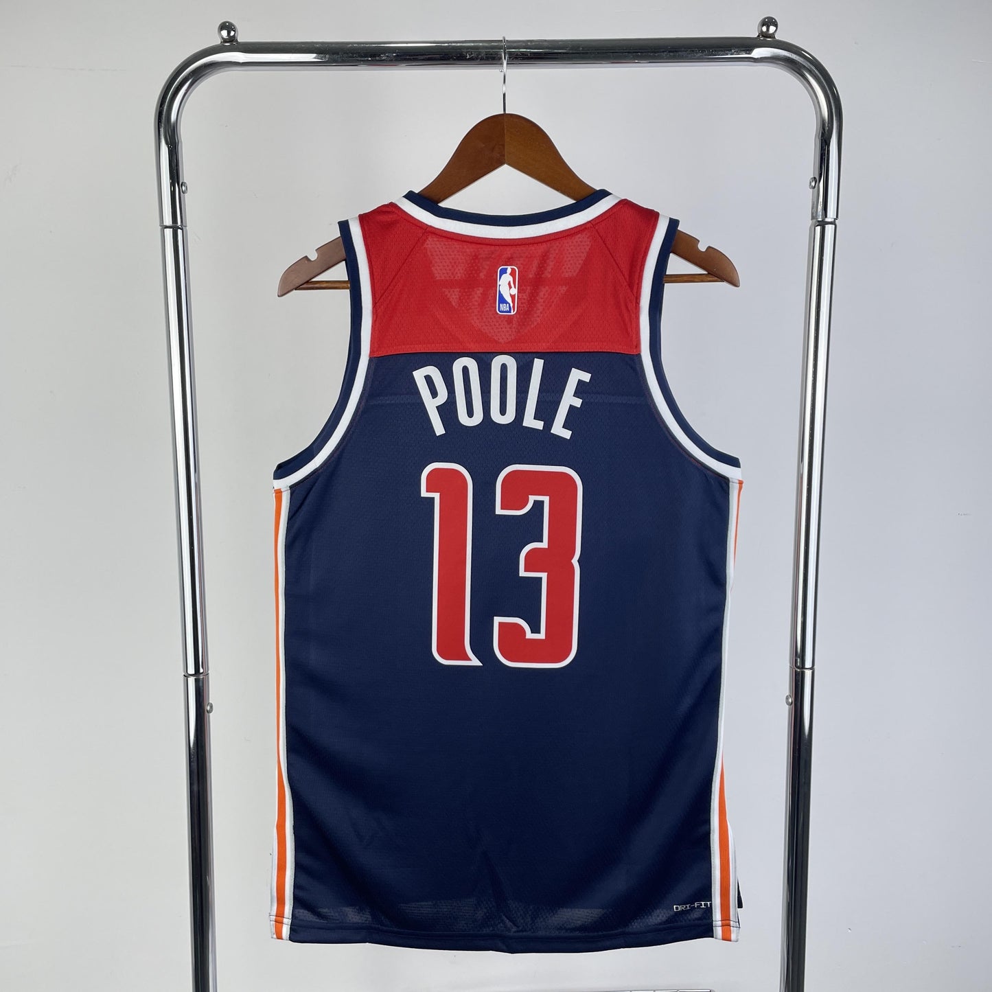POOLE 13 Dark Blue The District Columbia Heat Pressed Edition NBA Jersey