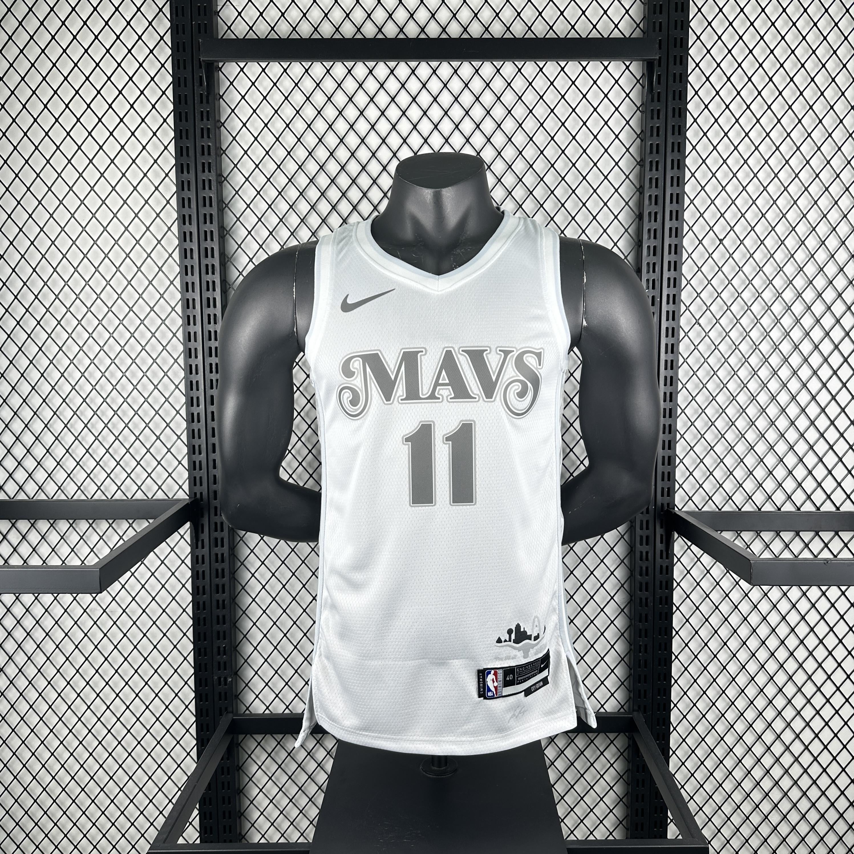 IRVING 11 White Dallas Mavericks Heat Pressed Edition NBA Jersey