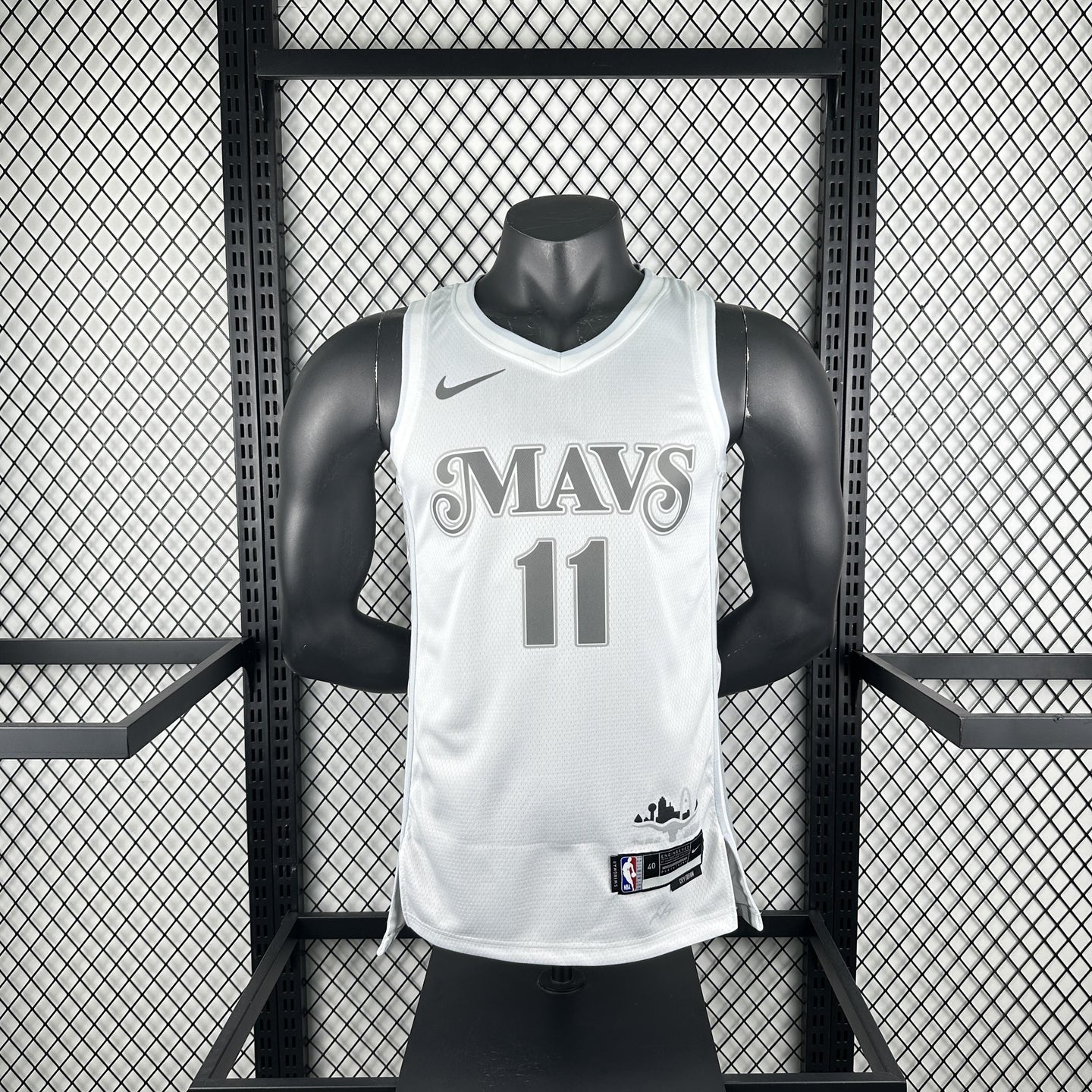 IRVING 11 White Dallas Mavericks Heat Pressed Edition NBA Jersey