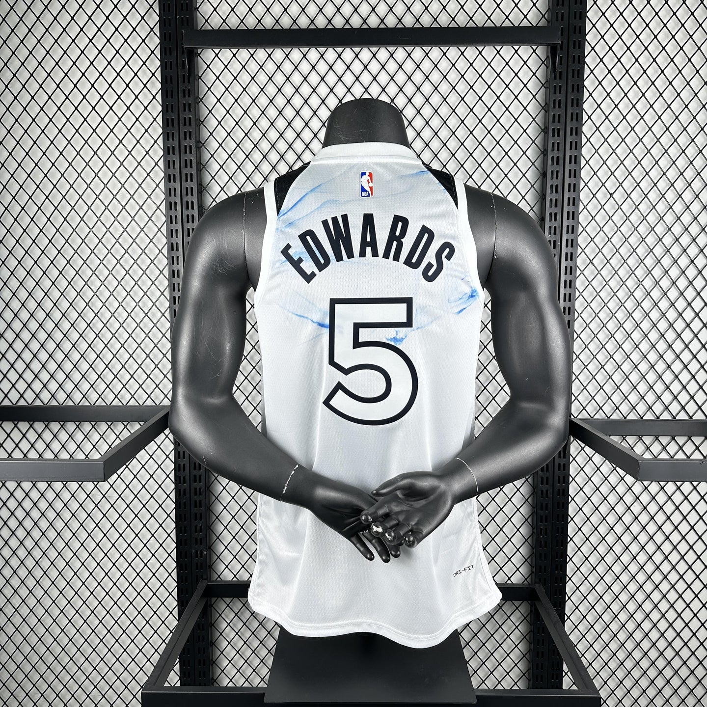 EDWARDS 5 White Minnesota Timberwolves  Heat Pressed Edition NBA Jersey