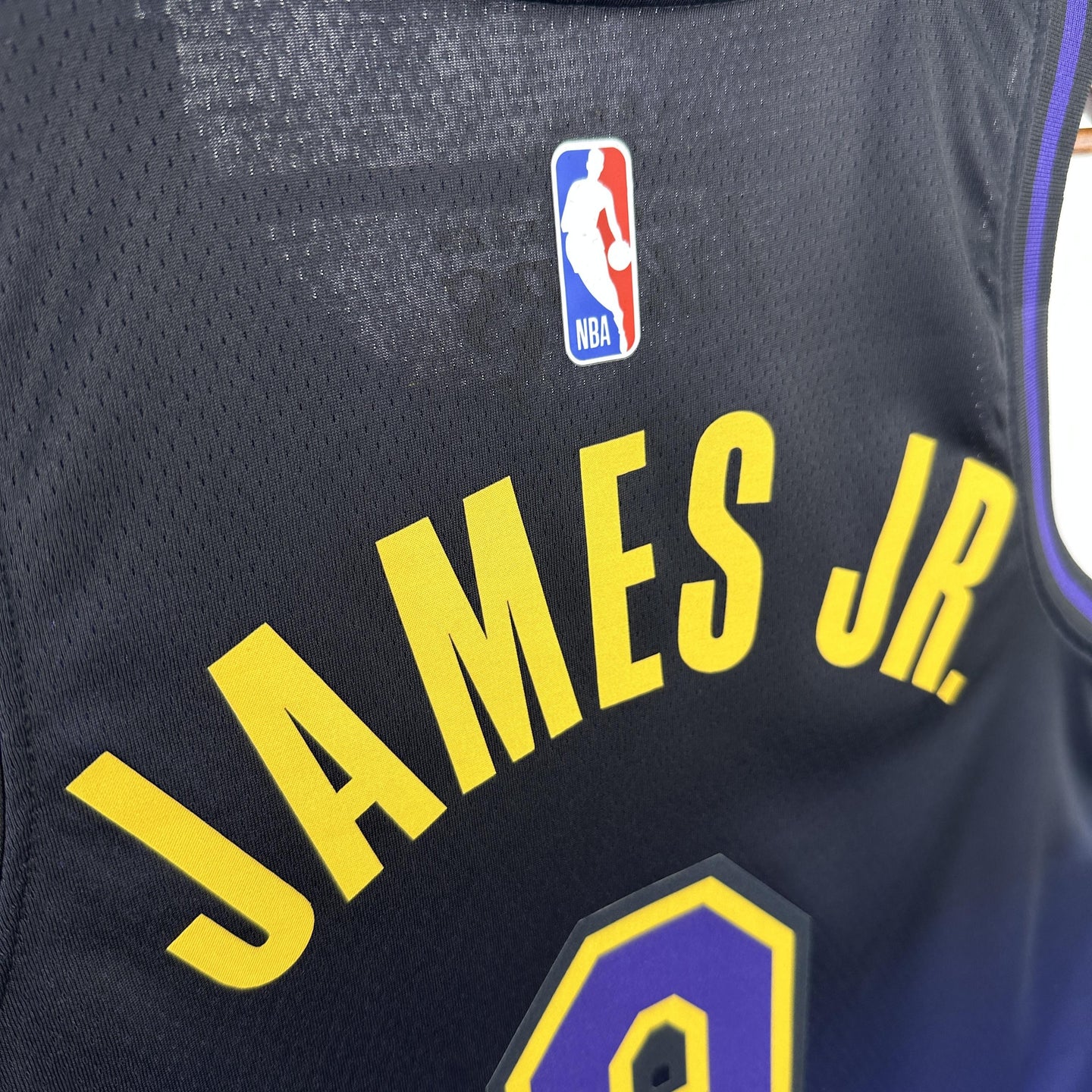 JAMES JR. 9 Blue LakeShow Heat Pressed Edition NBA Jersey
