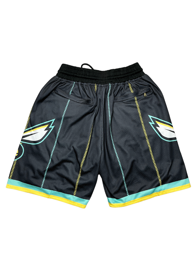 Charlotte Hornets  CLT Black Shorts Full Embroidery