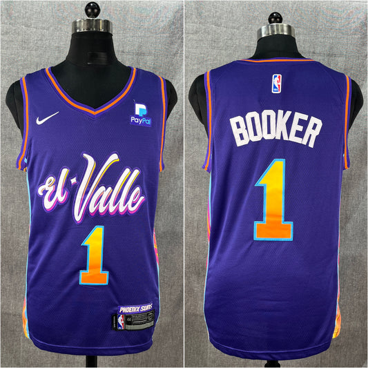 BOOKER 1 Purple El-Valle Phoenix Suns NBA Jersey