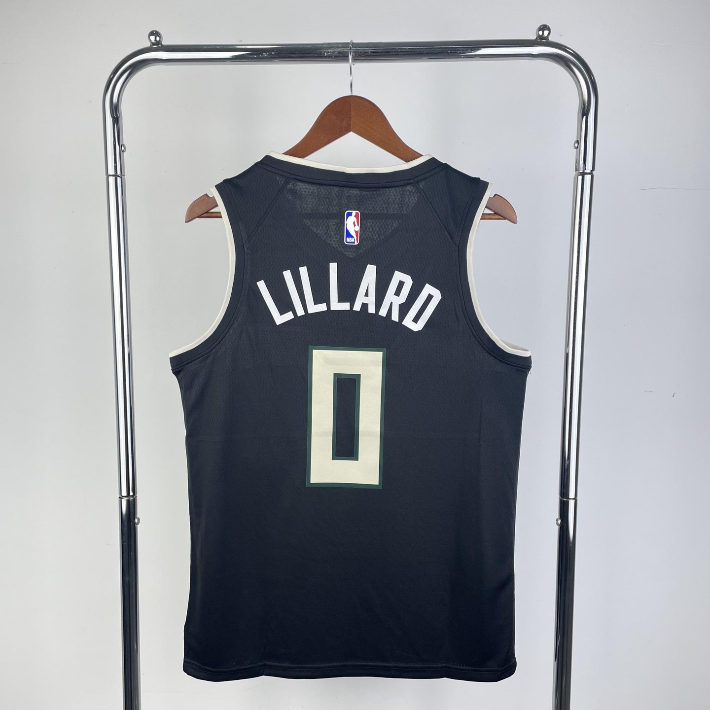 LILLARD 0 Black Milwaukee Bucks Heat Pressed Edition NBA Jersey