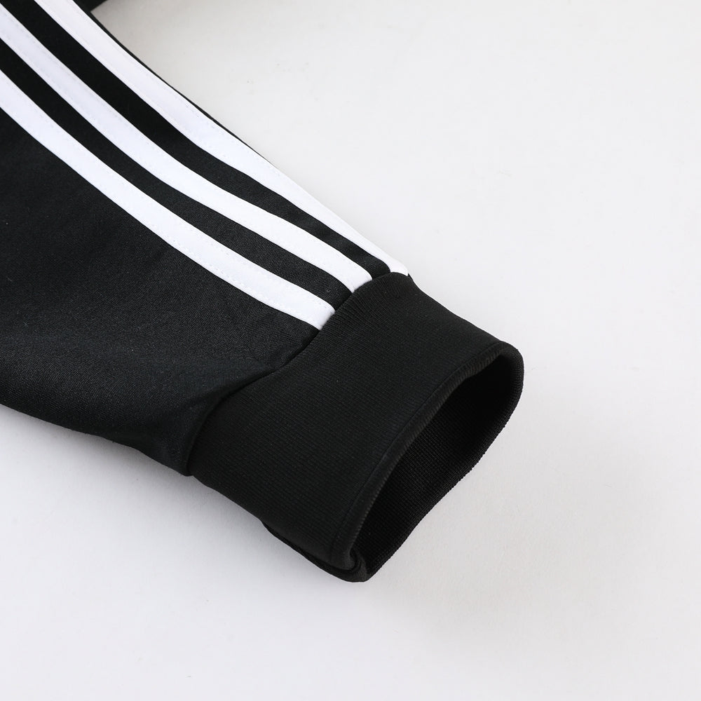 Adidas Black Hooded Tracksuit