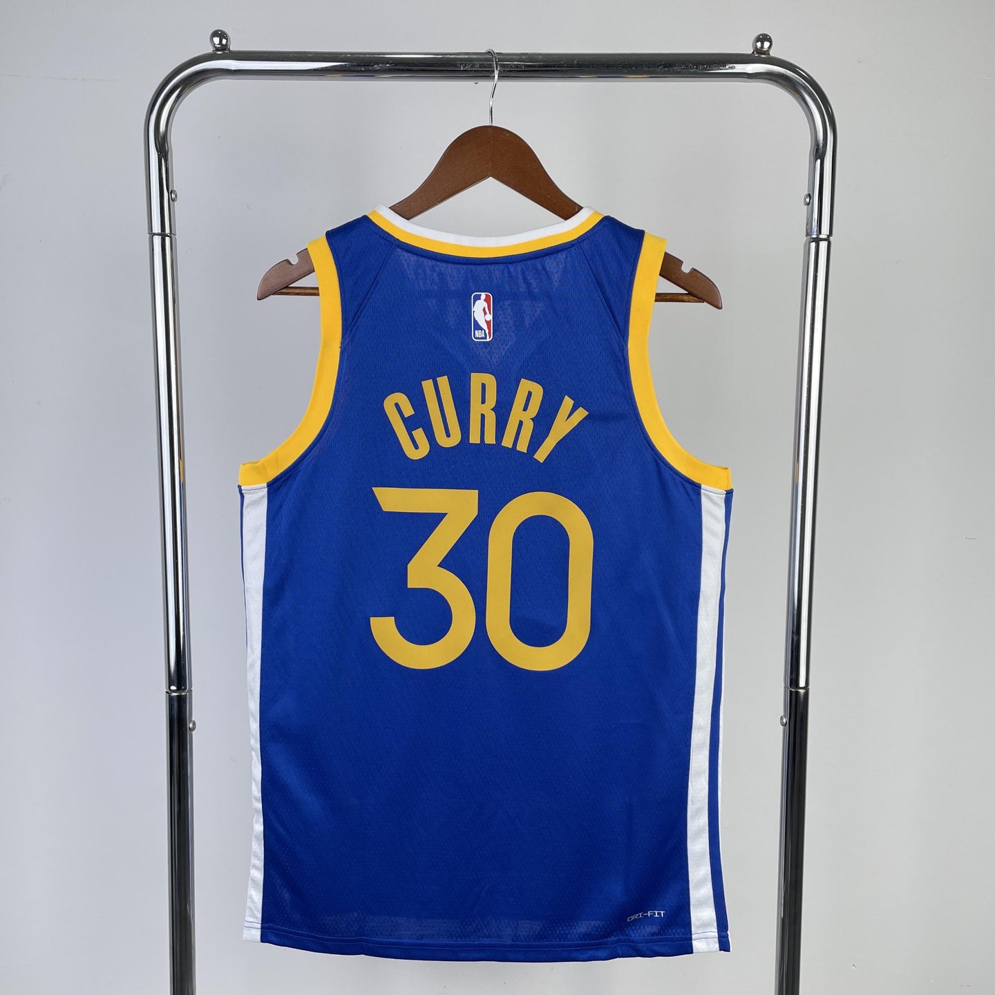 CURRY 30 Blue Golden State Warriors Heat Pressed Edition NBA Jersey