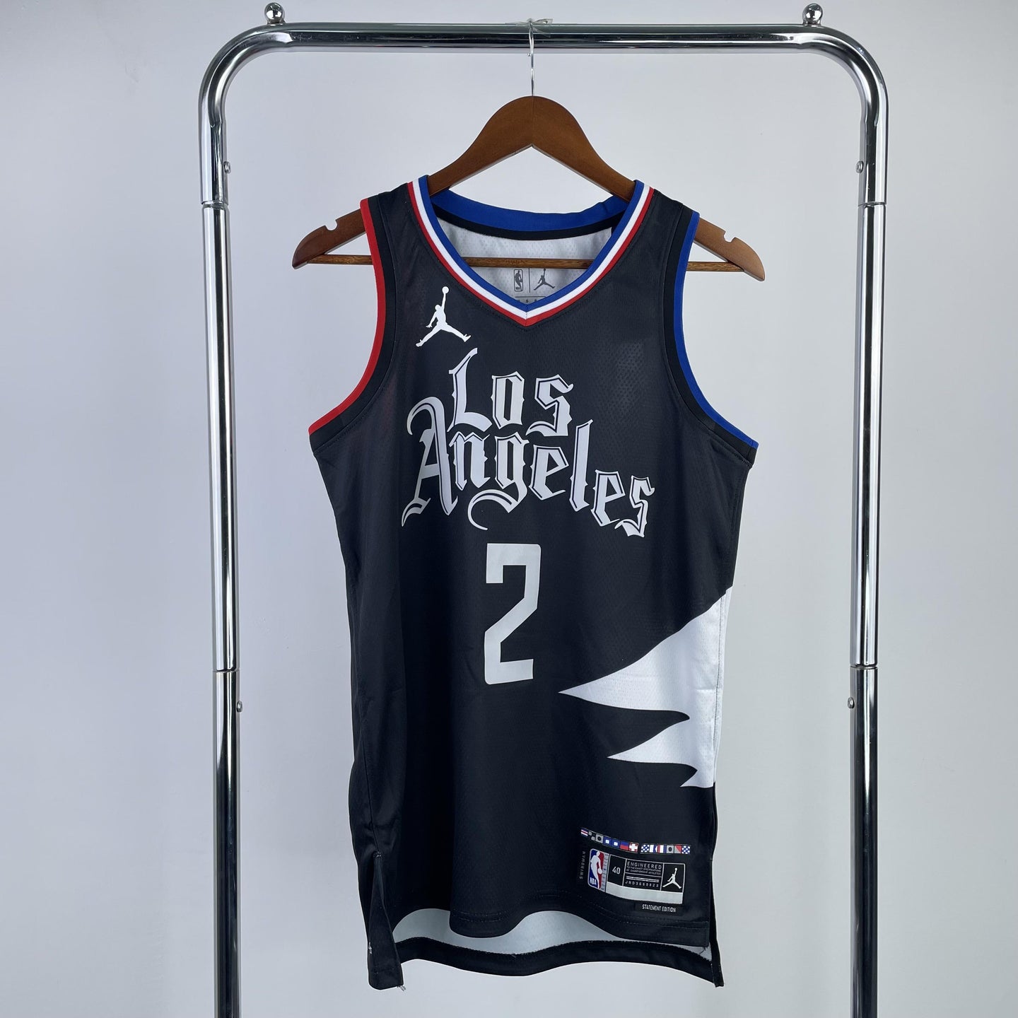 LEONARD 2 Black Los Angeles Clippers Heat Pressed Edition NBA Jersey