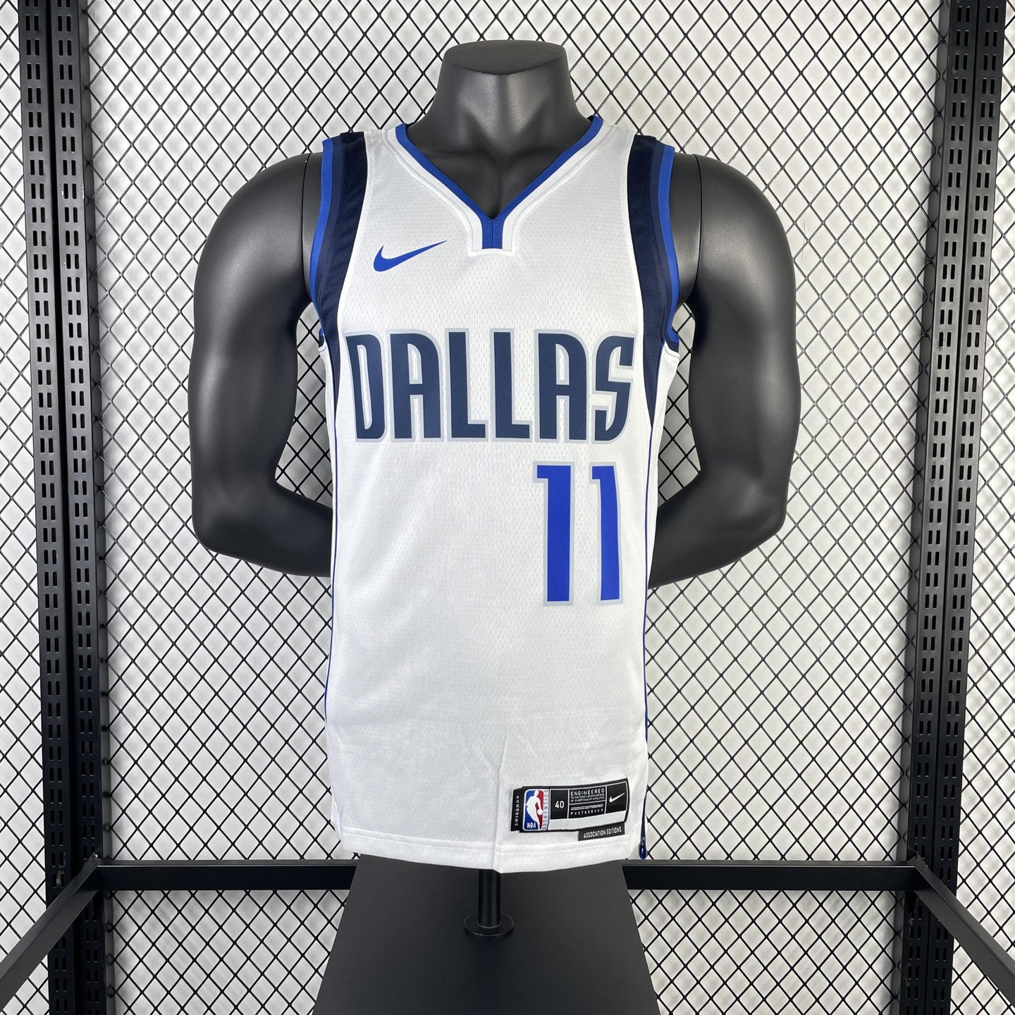 KYRIE IRVING 11 White Dallas Mavericks Heat Pressed Edition NBA Jersey