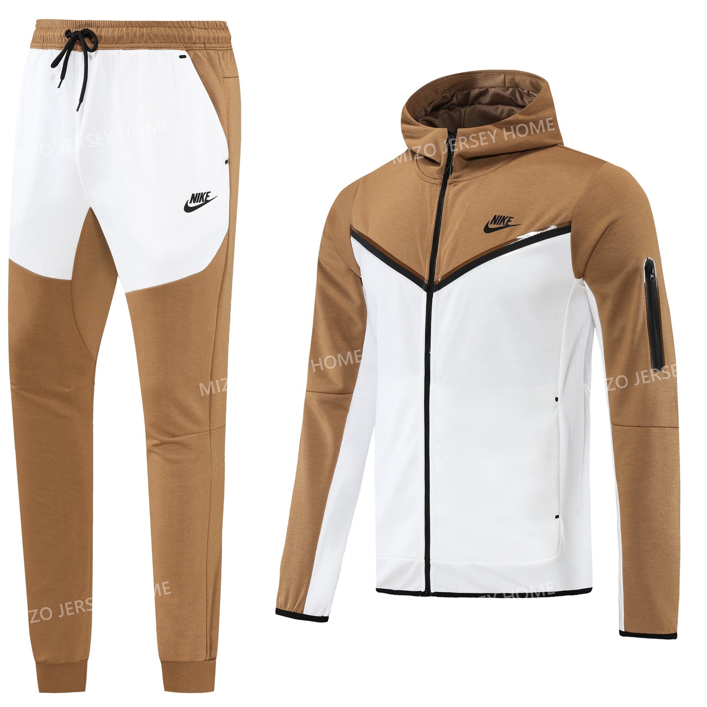 Nike Tech Fleece White & Brown