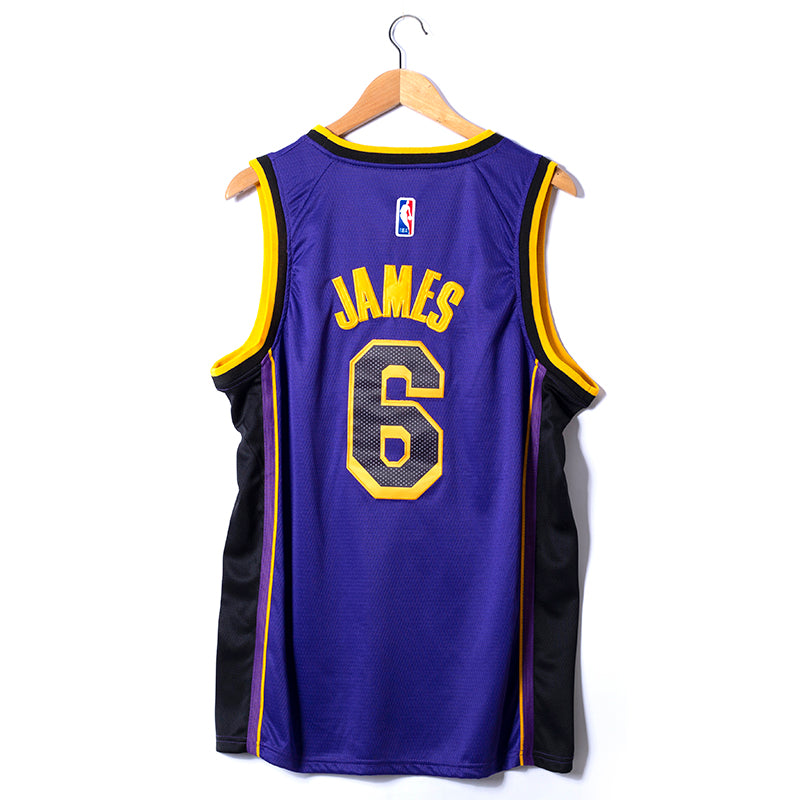JAMES 6 Purple Los Angeles Lakers NBA Jersey
