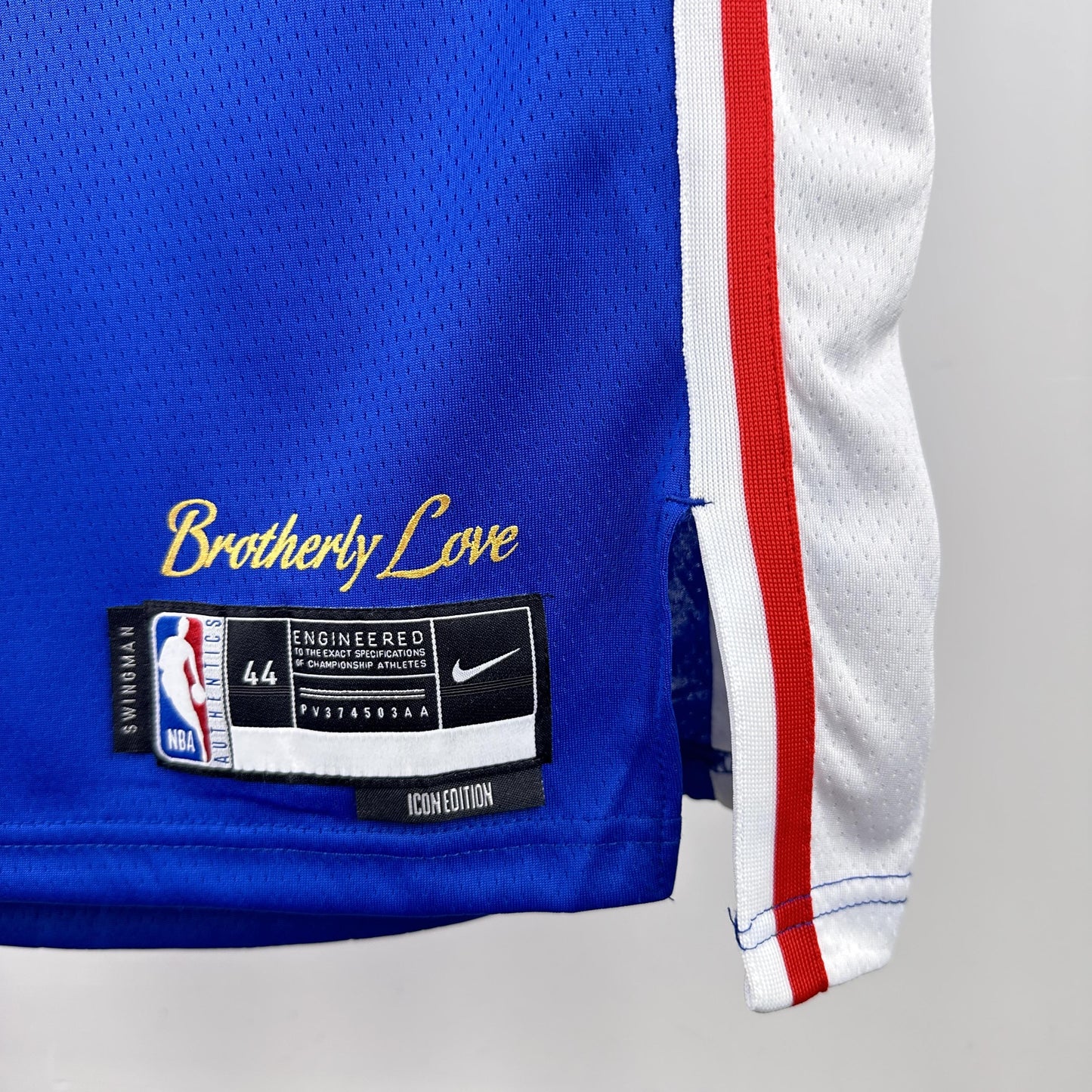 GEORGE 8 Blue Philadelphia 76ers Heat Pressed Edition NBA Jersey
