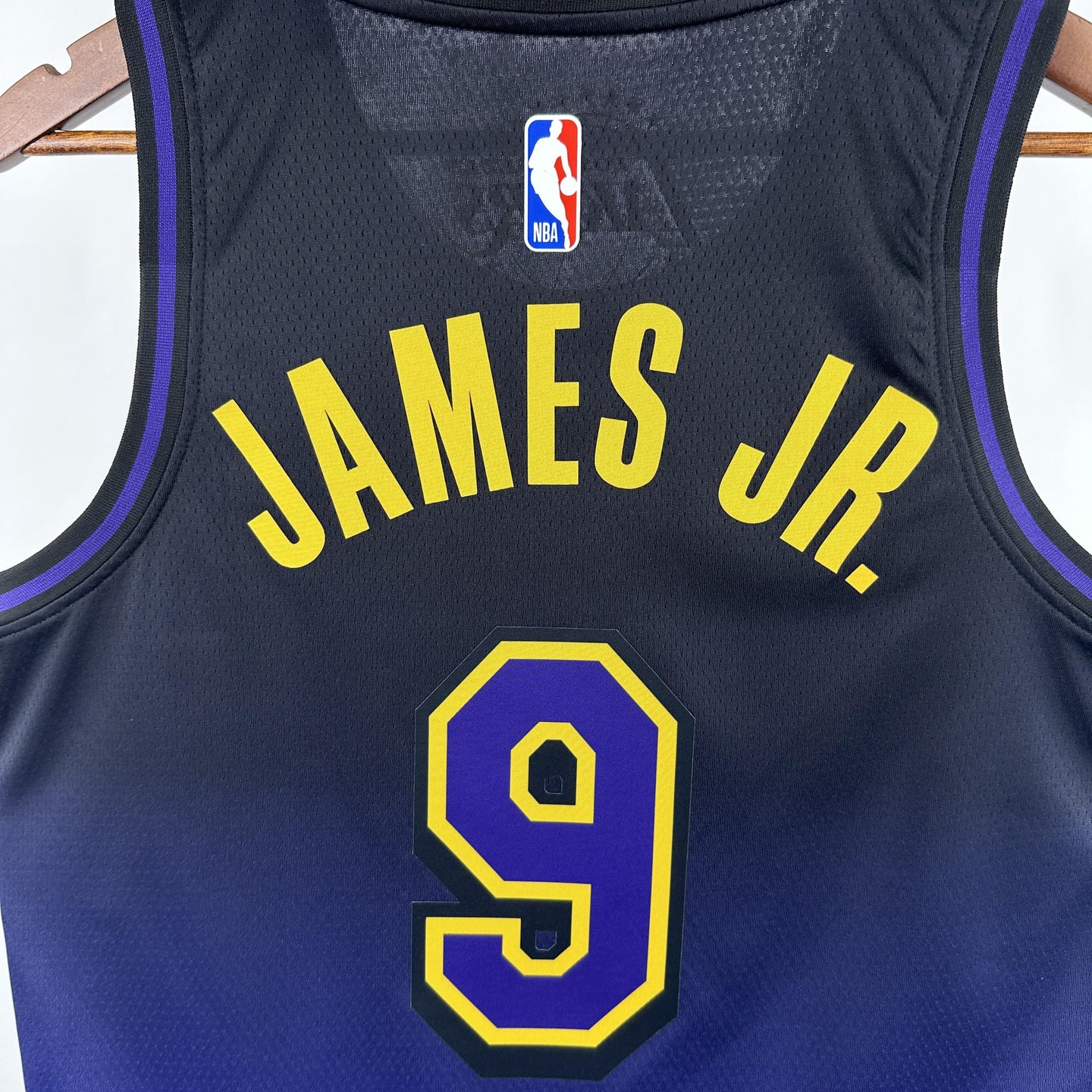 JAMES JR. 9 Blue LakeShow Heat Pressed Edition NBA Jersey