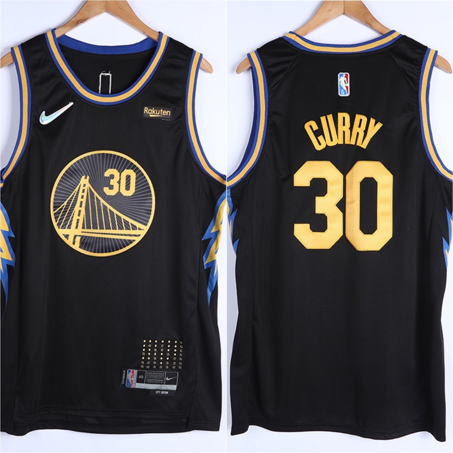 CURRY 30 Black NIKE Golden State Warriors NBA Jersey