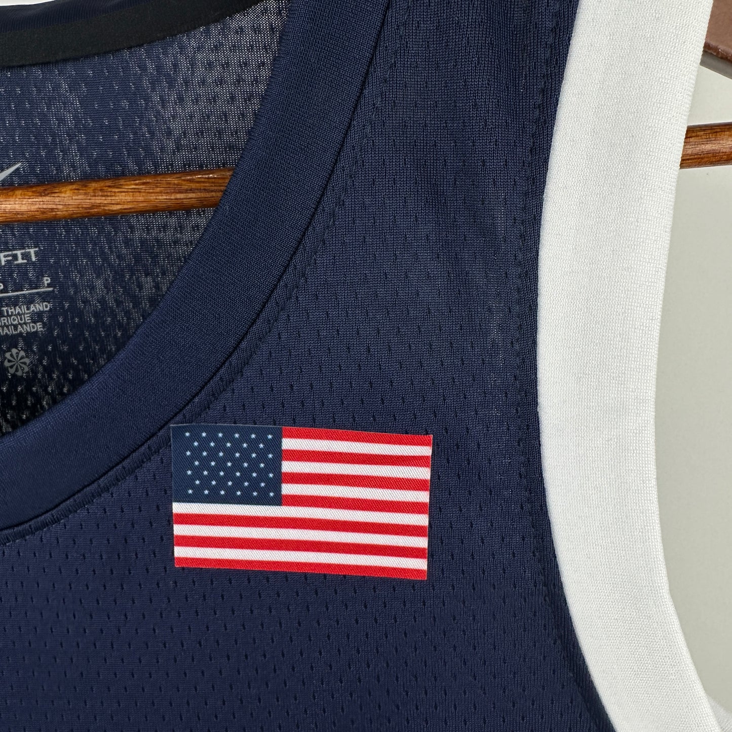 CURRY 4 Dark Blue USA Heat Pressed Edition Basketball Jersey