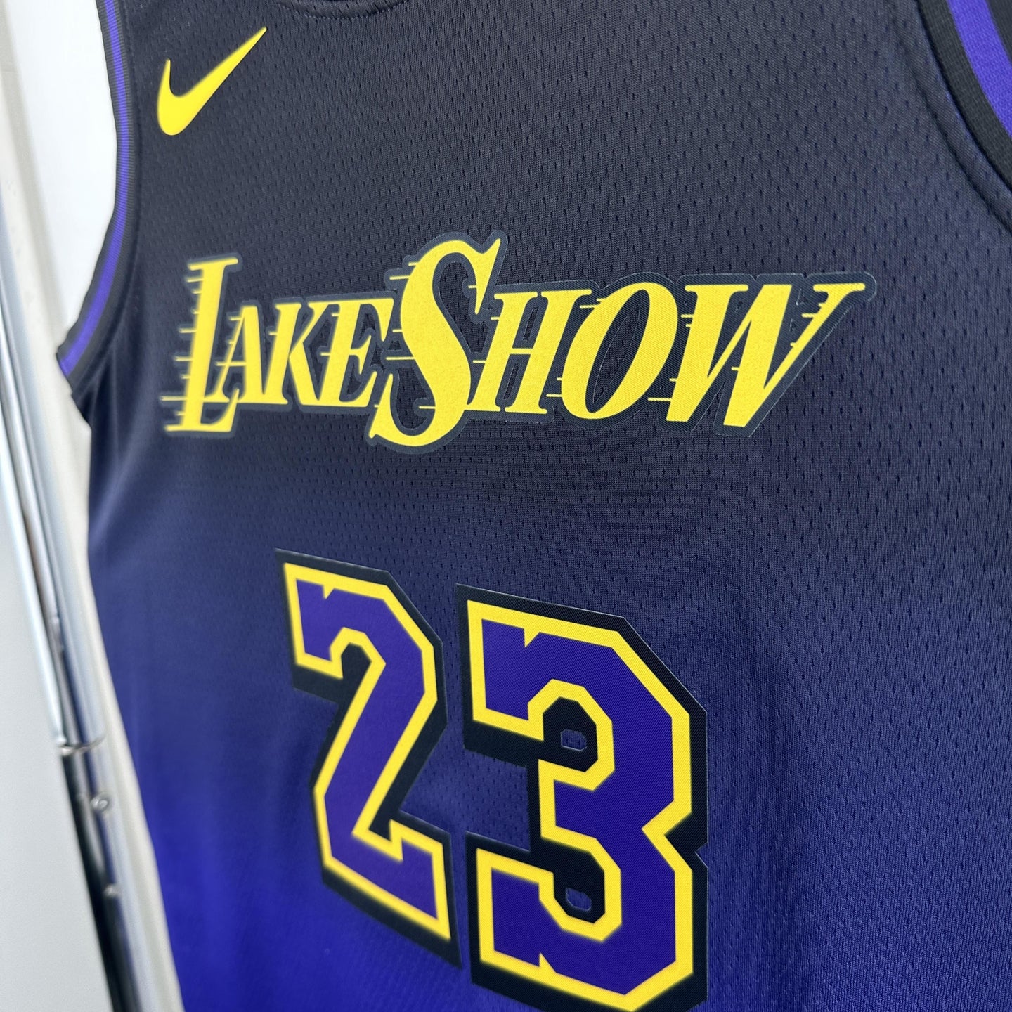 JAMES 23 Blue LakeShow Heat Pressed Edition NBA Jersey