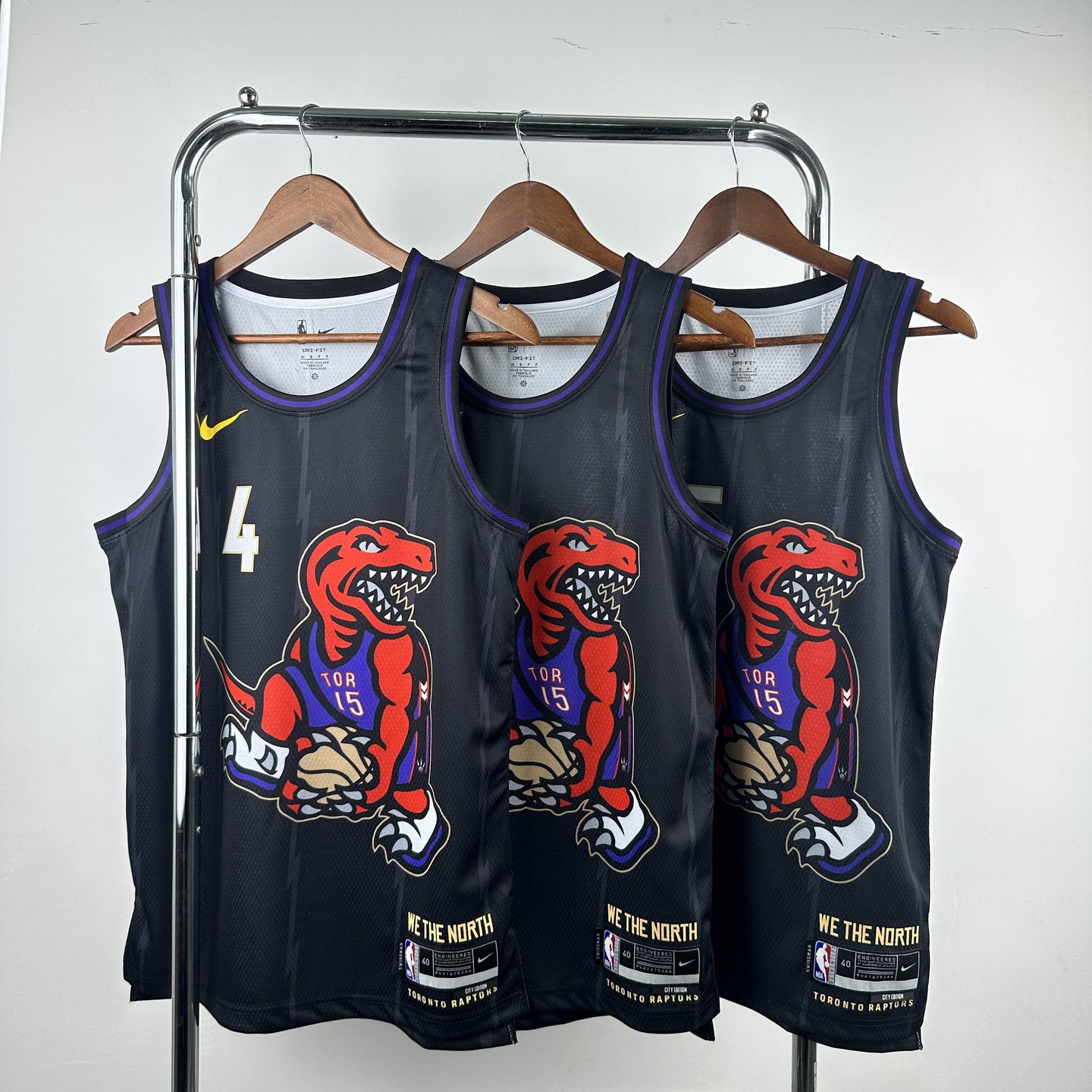 CARTER 15 Black Toronto Raptors Heat Pressed Edition NBA Jersey
