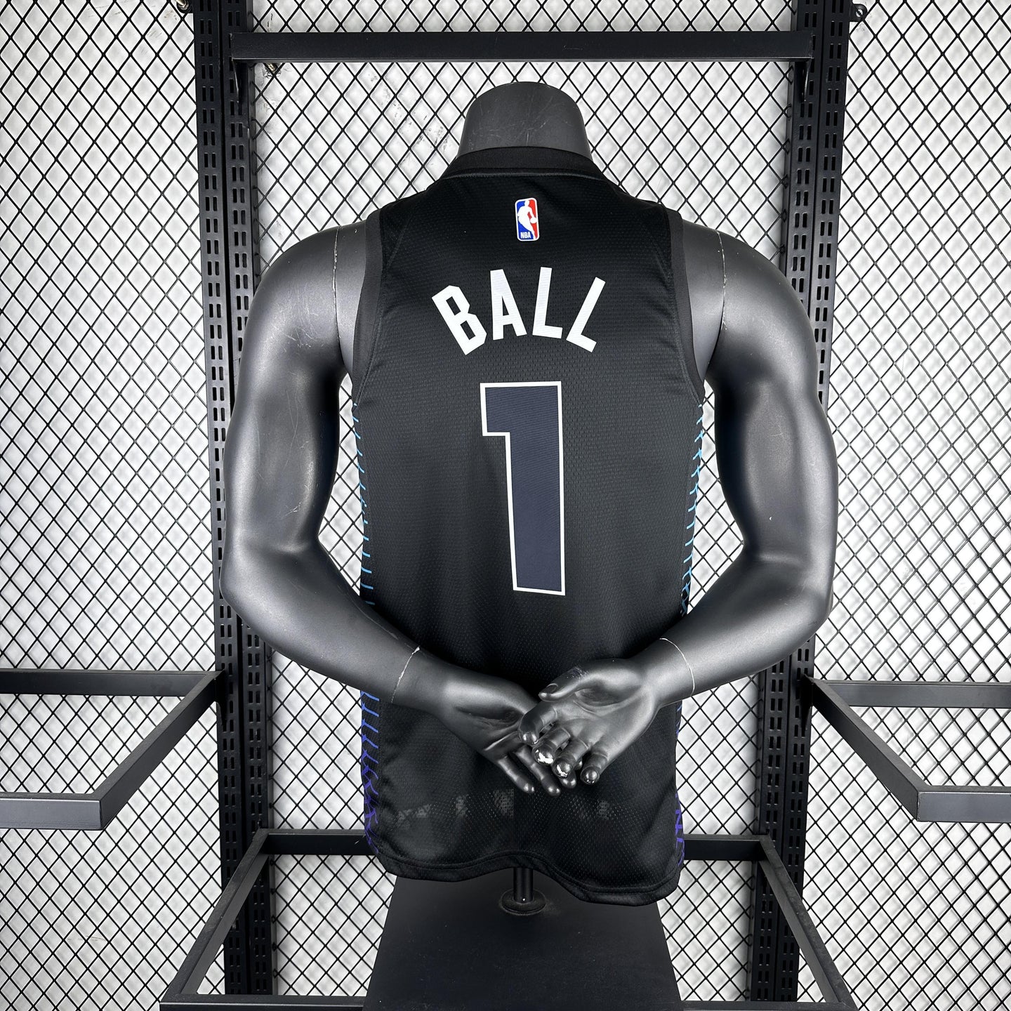 BALL 1 Black Buzzcity Heat Pressed Edition NBA Jersey