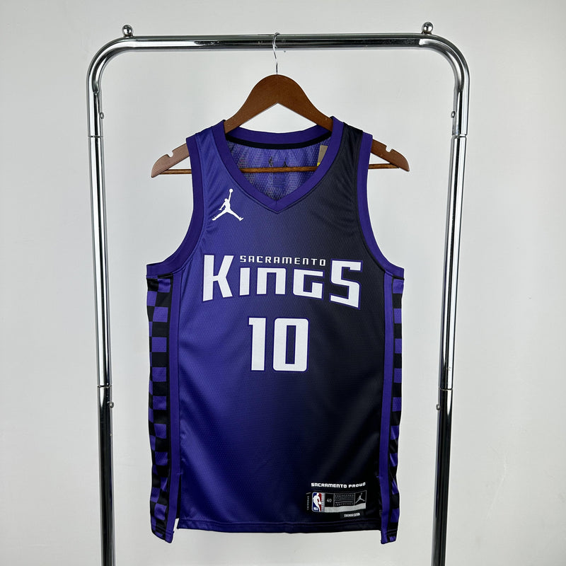 DeROZAN 10 Purple Sacramento Kings Heat Pressed Edition NBA Jersey