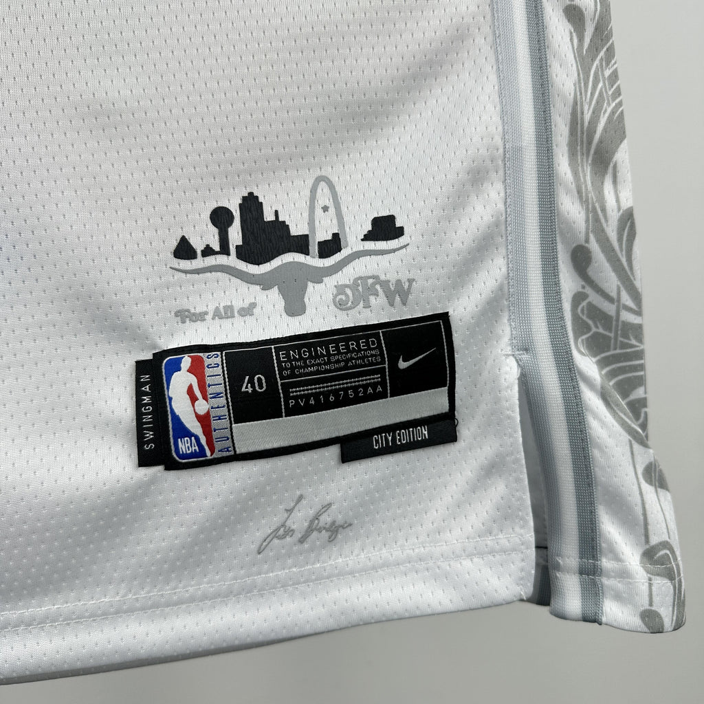IRVING 11 White Dallas Mavericks Heat Pressed Edition NBA Jersey