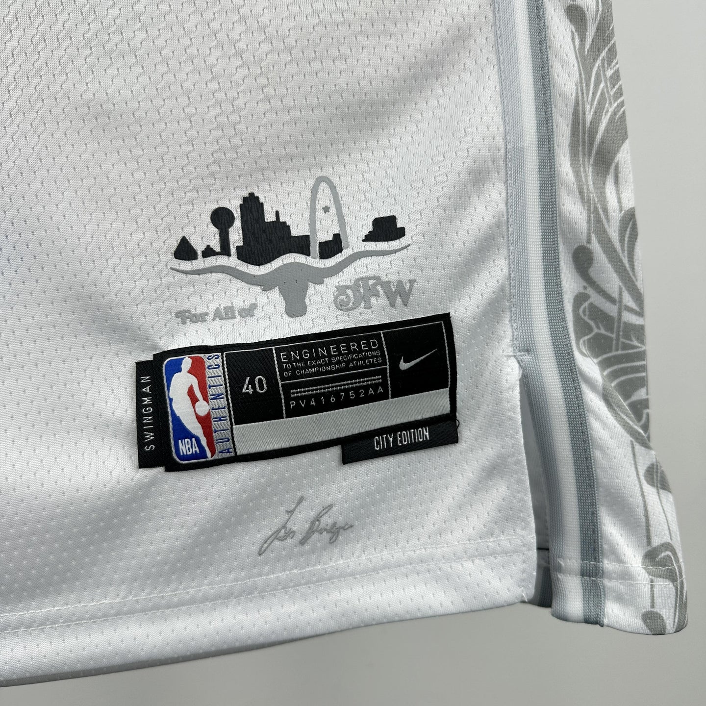 IRVING 11 White Dallas Mavericks Heat Pressed Edition NBA Jersey