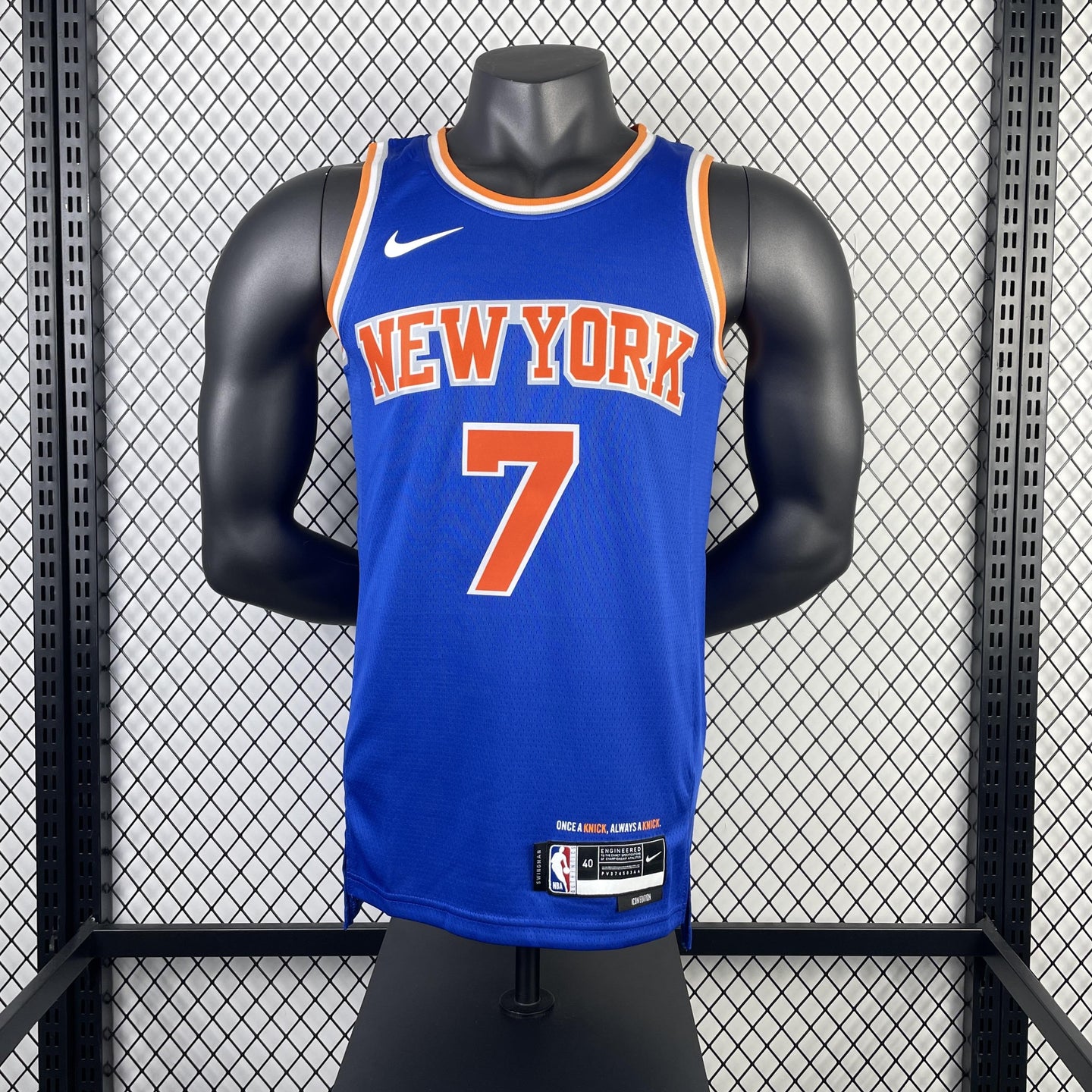ANTHONY 7 New York Knicks Heat Pressed Edition NBA Jersey
