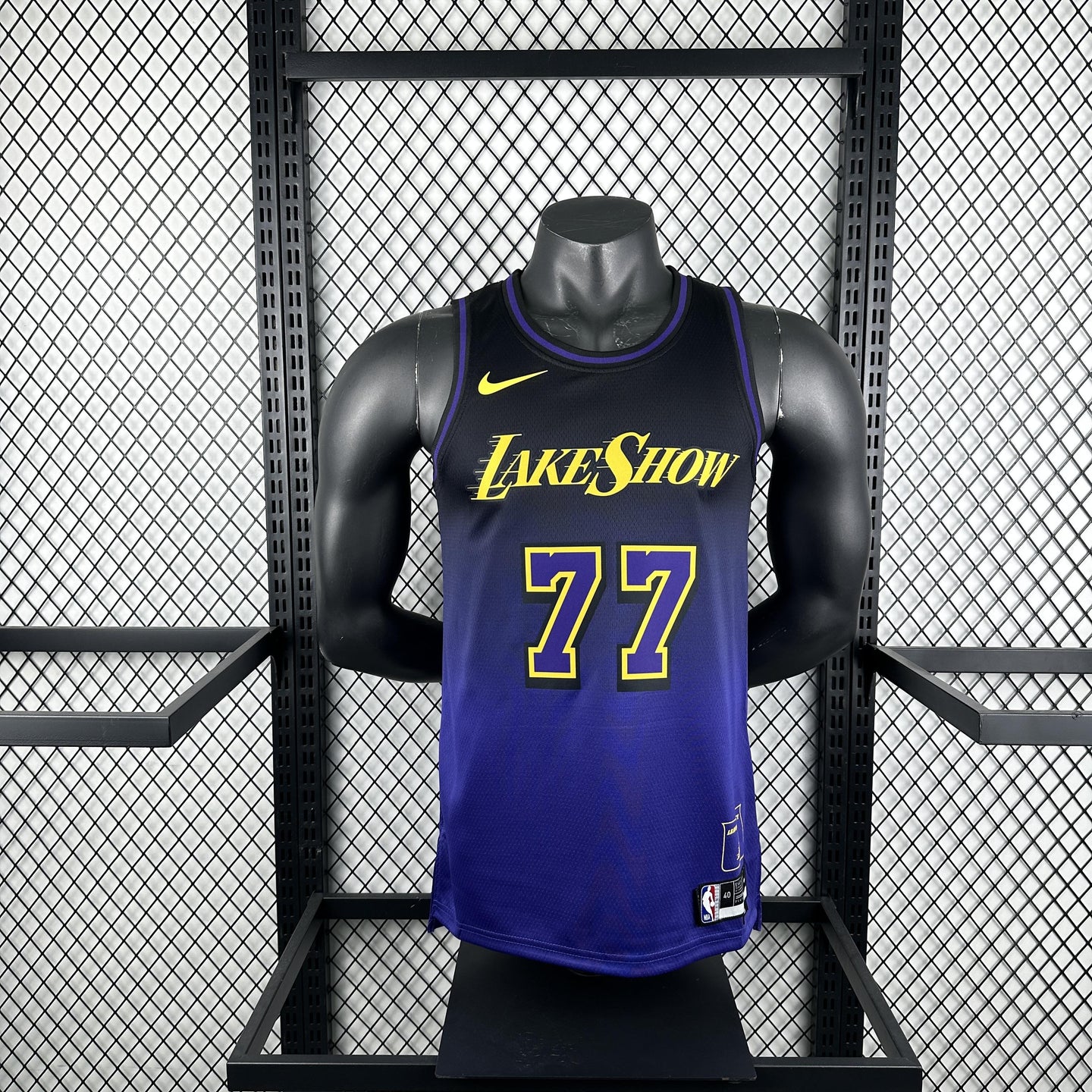DONCIC 77 Blue LakeShow Heat Pressed Edition NBA Jersey