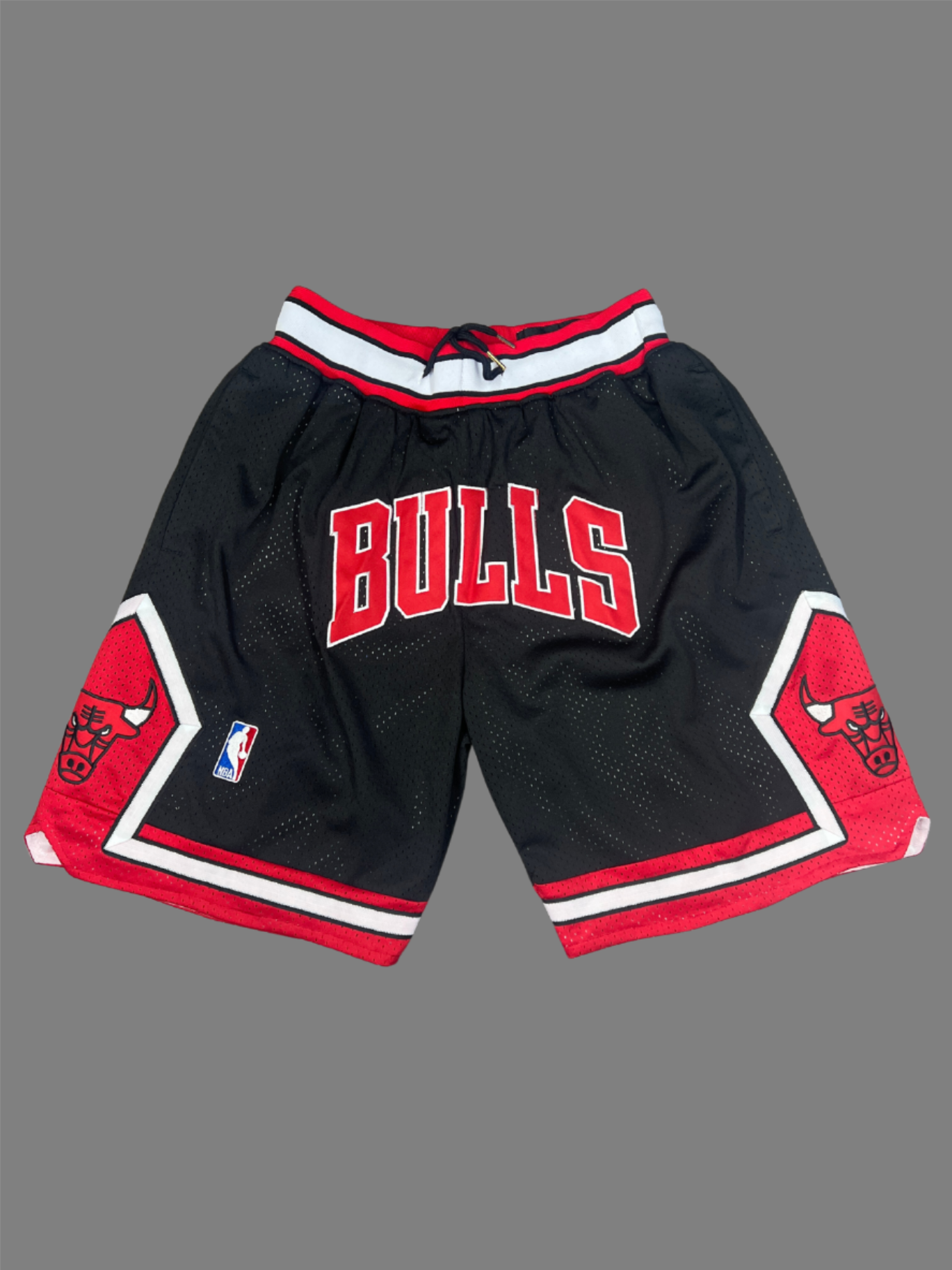 Chicago Bulls Black Shorts Full Embroidery