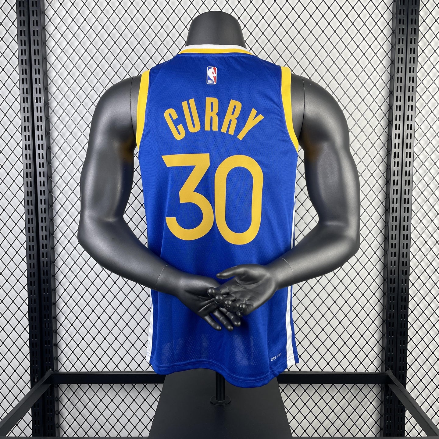 CURRY 30 Blue Golden State Warriors Heat Pressed Edition NBA Jersey