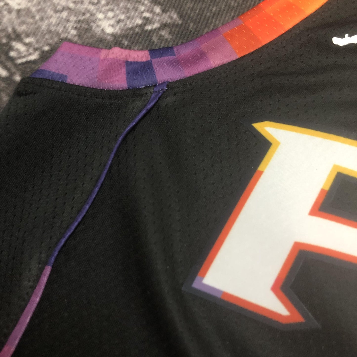 DURANT 35 Black Phoenix Suns  Heat Pressed Edition NBA Jersey