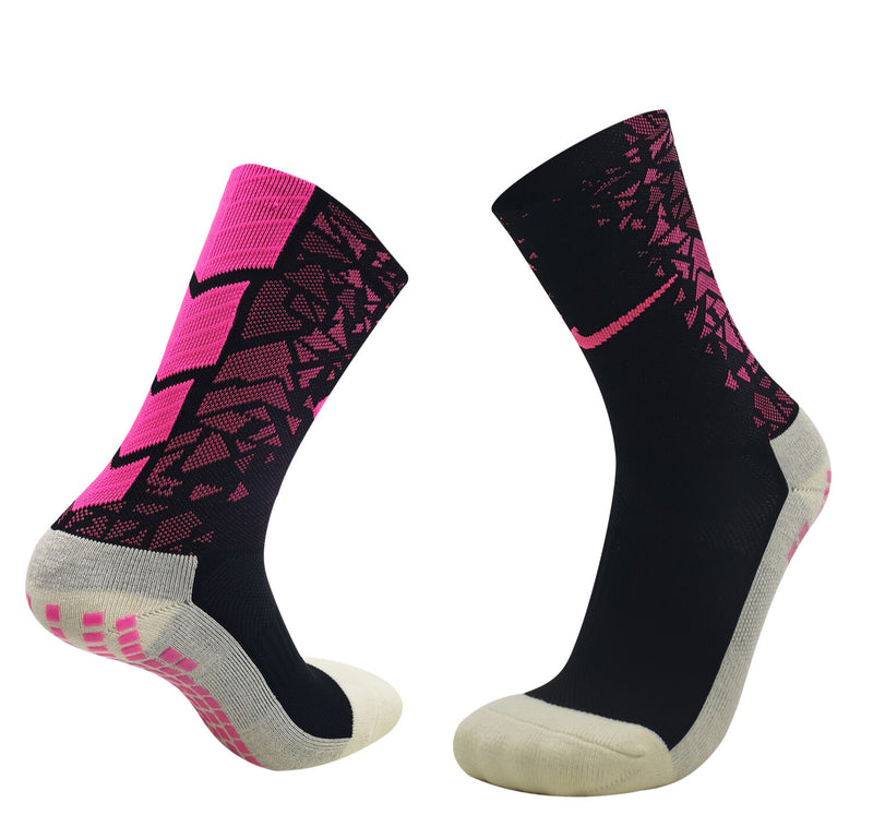 Nike Black Pink Grip Socks Crew