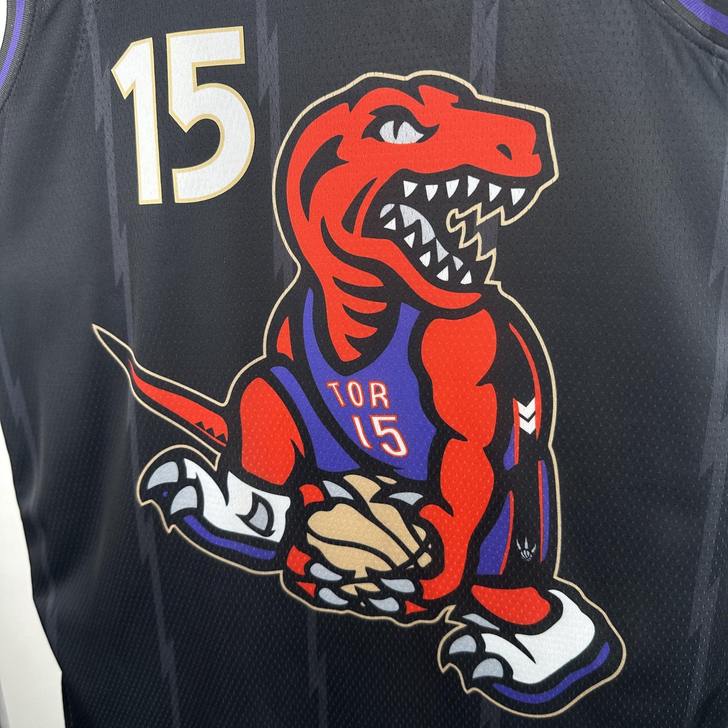CARTER 15 Black Toronto Raptors Heat Pressed Edition NBA Jersey