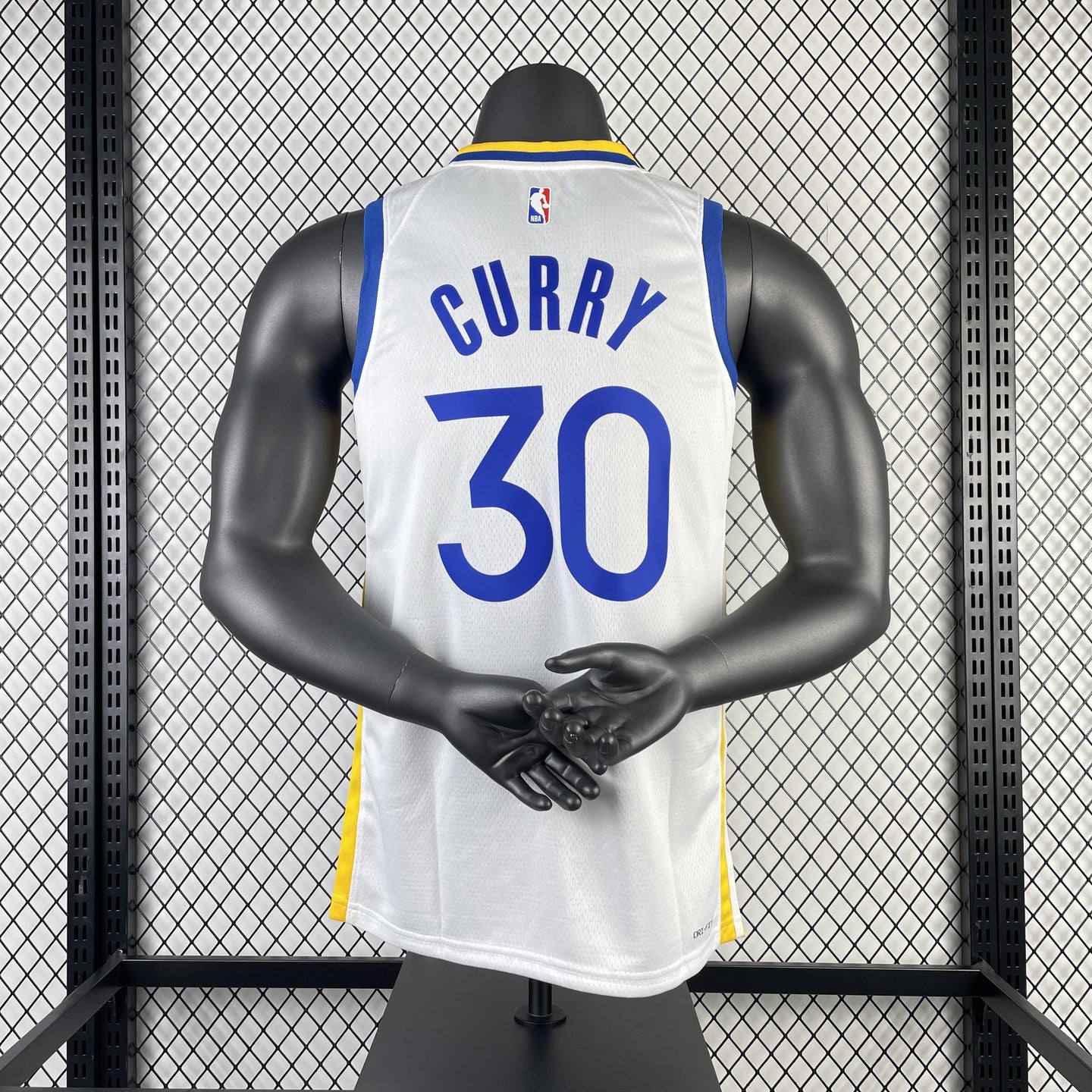 CURRY 30 White Golden State Warriors Heat Pressed Edition NBA Jersey