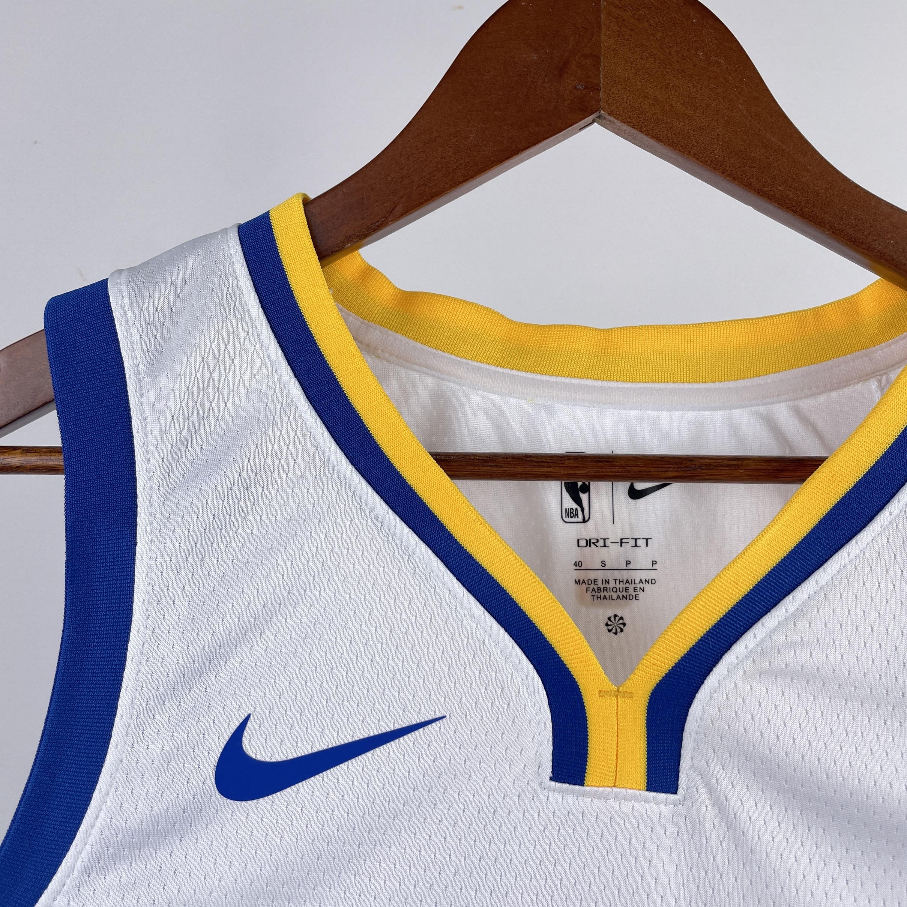CURRY 30 White Golden State Warriors Heat Pressed Edition NBA Jersey