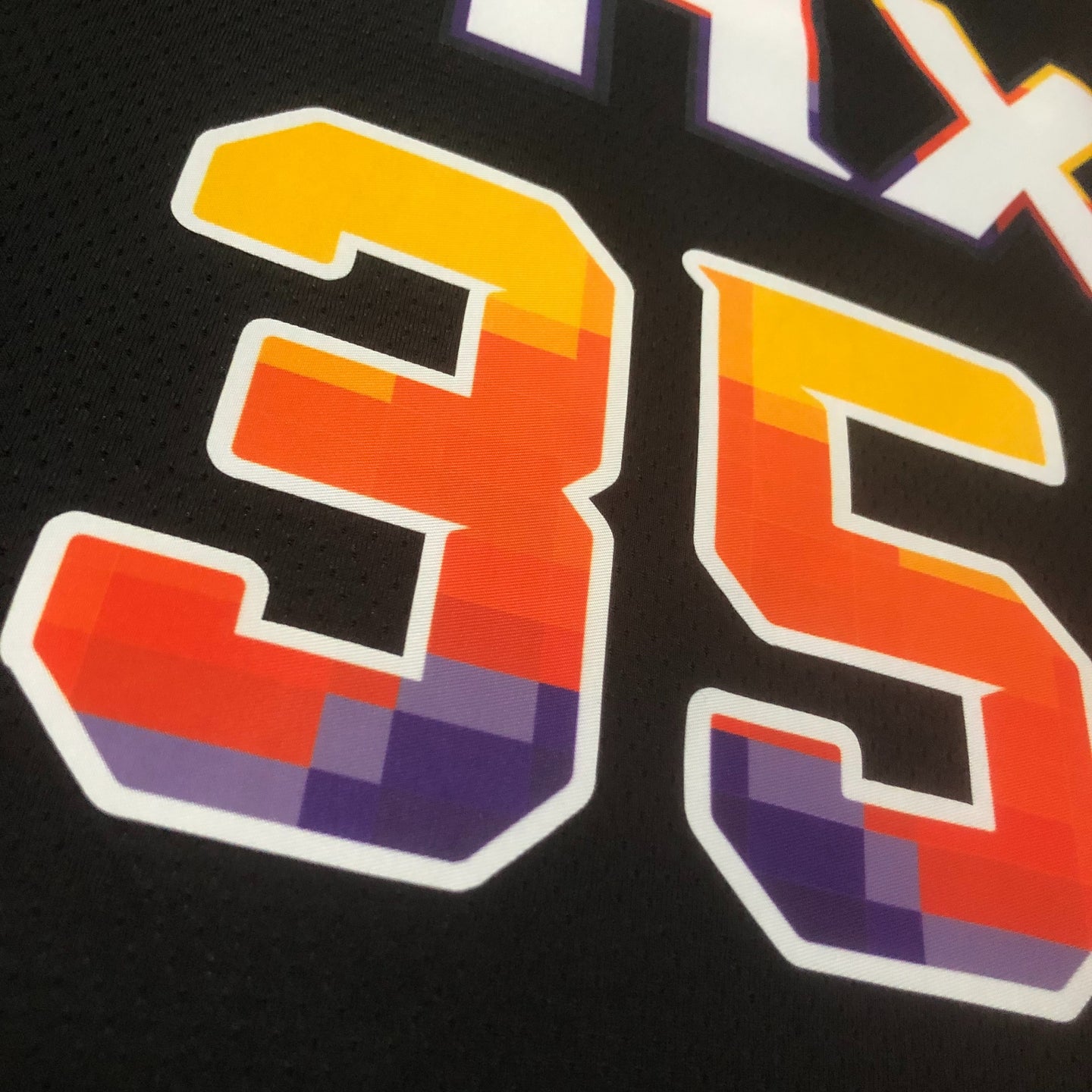 DURANT 35 Black Phoenix Suns  Heat Pressed Edition NBA Jersey