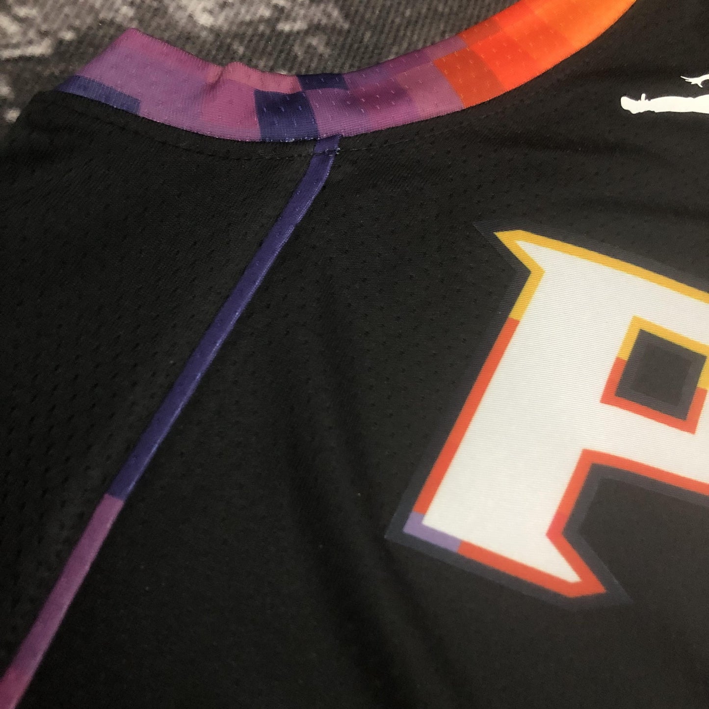 DURANT 35 Black Phoenix Suns  Heat Pressed Edition NBA Jersey