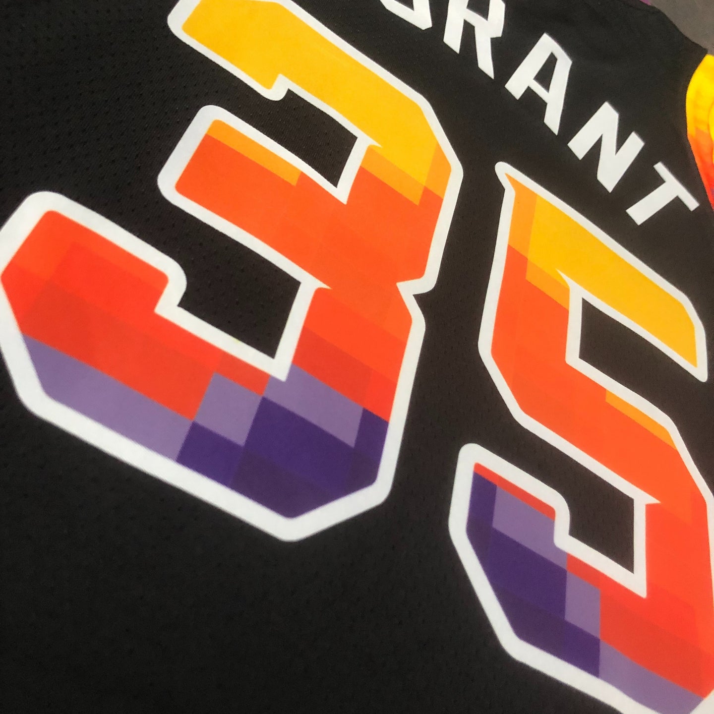 DURANT 35 Black Phoenix Suns  Heat Pressed Edition NBA Jersey