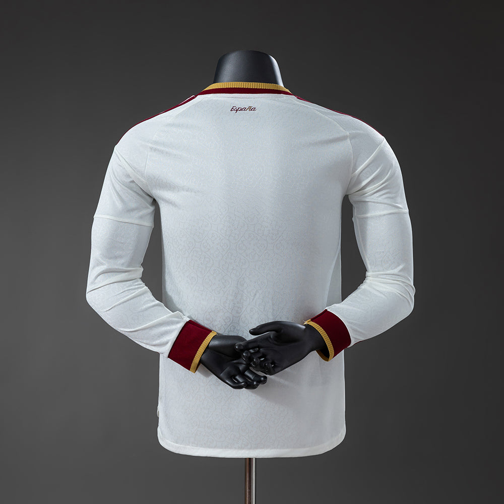 Spain Away 2026 Jersey Player Version Long Sleeves