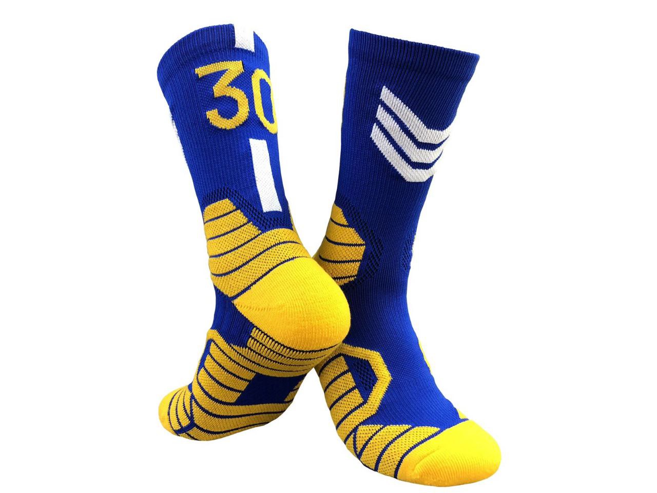 CURRY 30 BLUE BASKETBALL CREW SOCKS