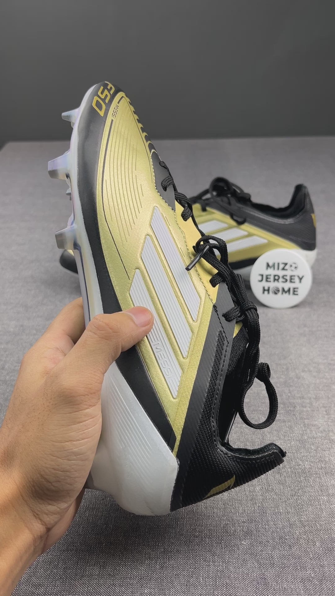 ADIDAS F50 Elite Messi Gold FG Football Shoes