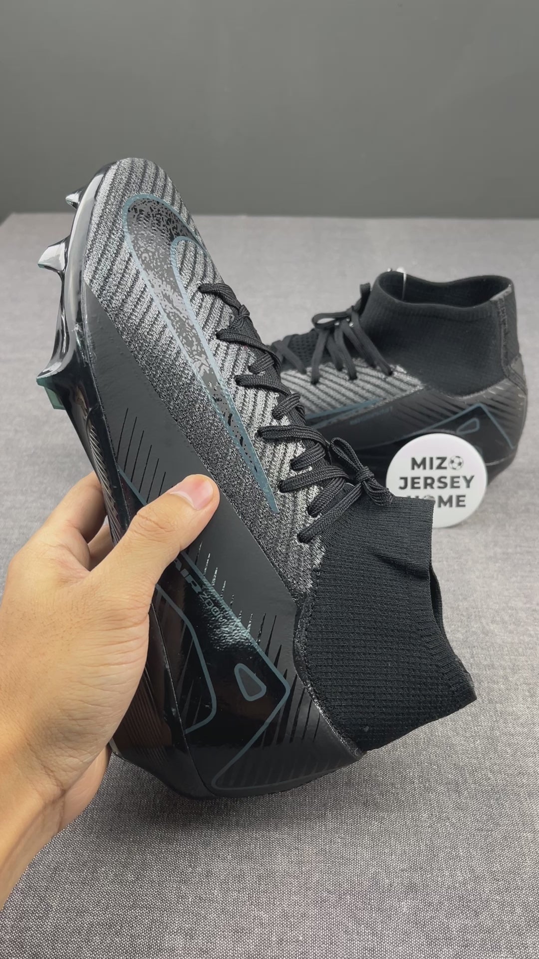 Nike Mercurial Air Zoom FG Black Football Shoes