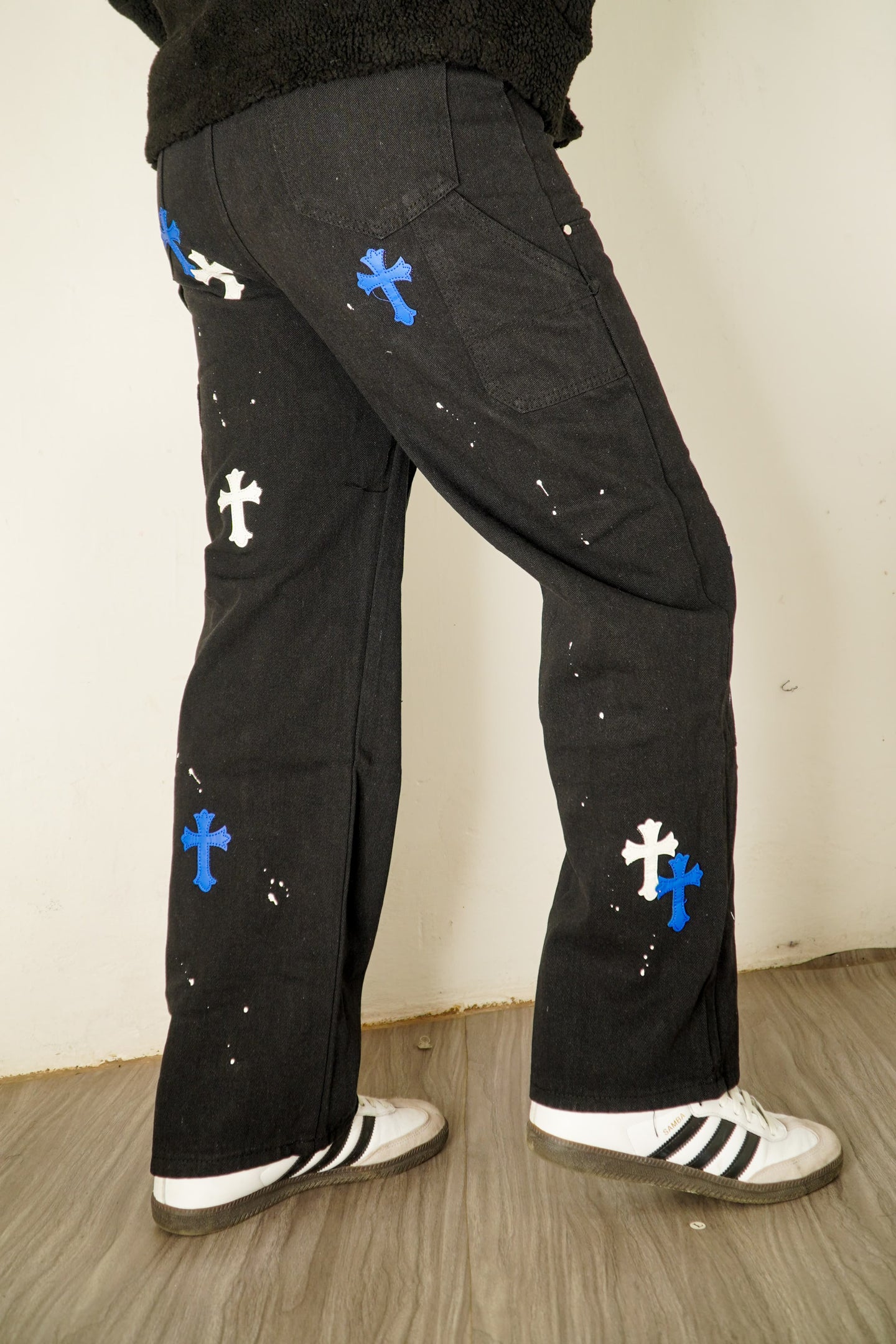 Chrome Hearts Jeans Black & Blue