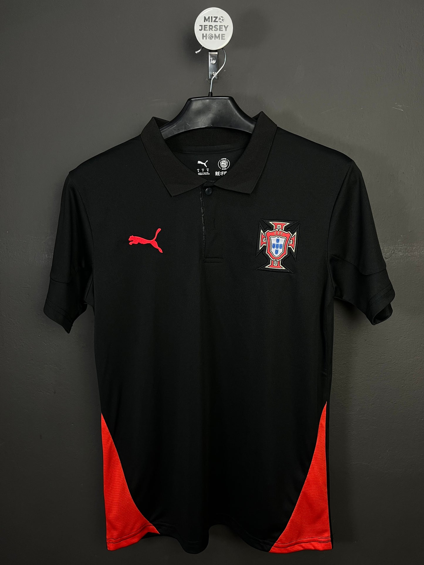 Portugal Black Polo Shirt