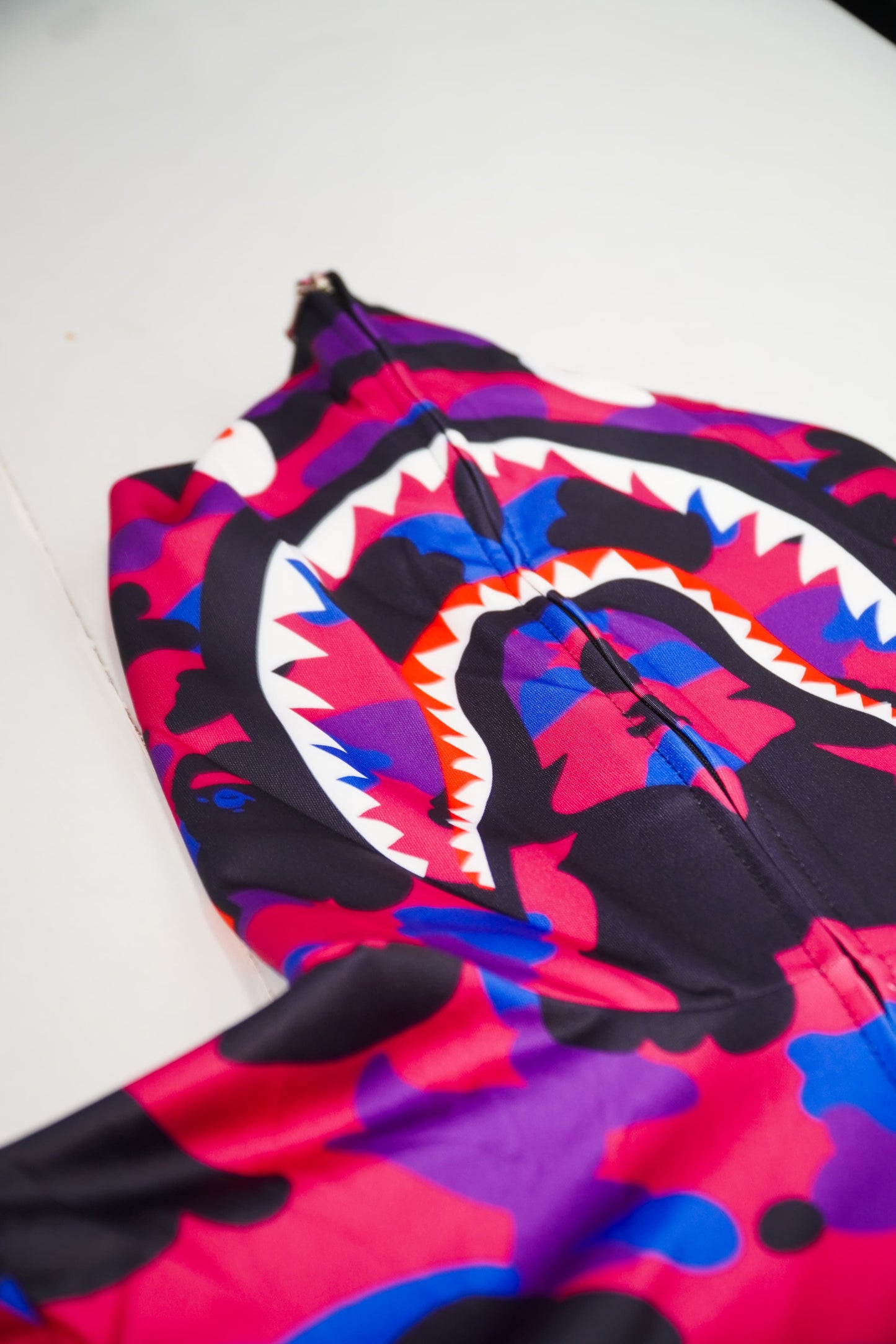 A BATHING APE Pink & Purple Camo Hoodie