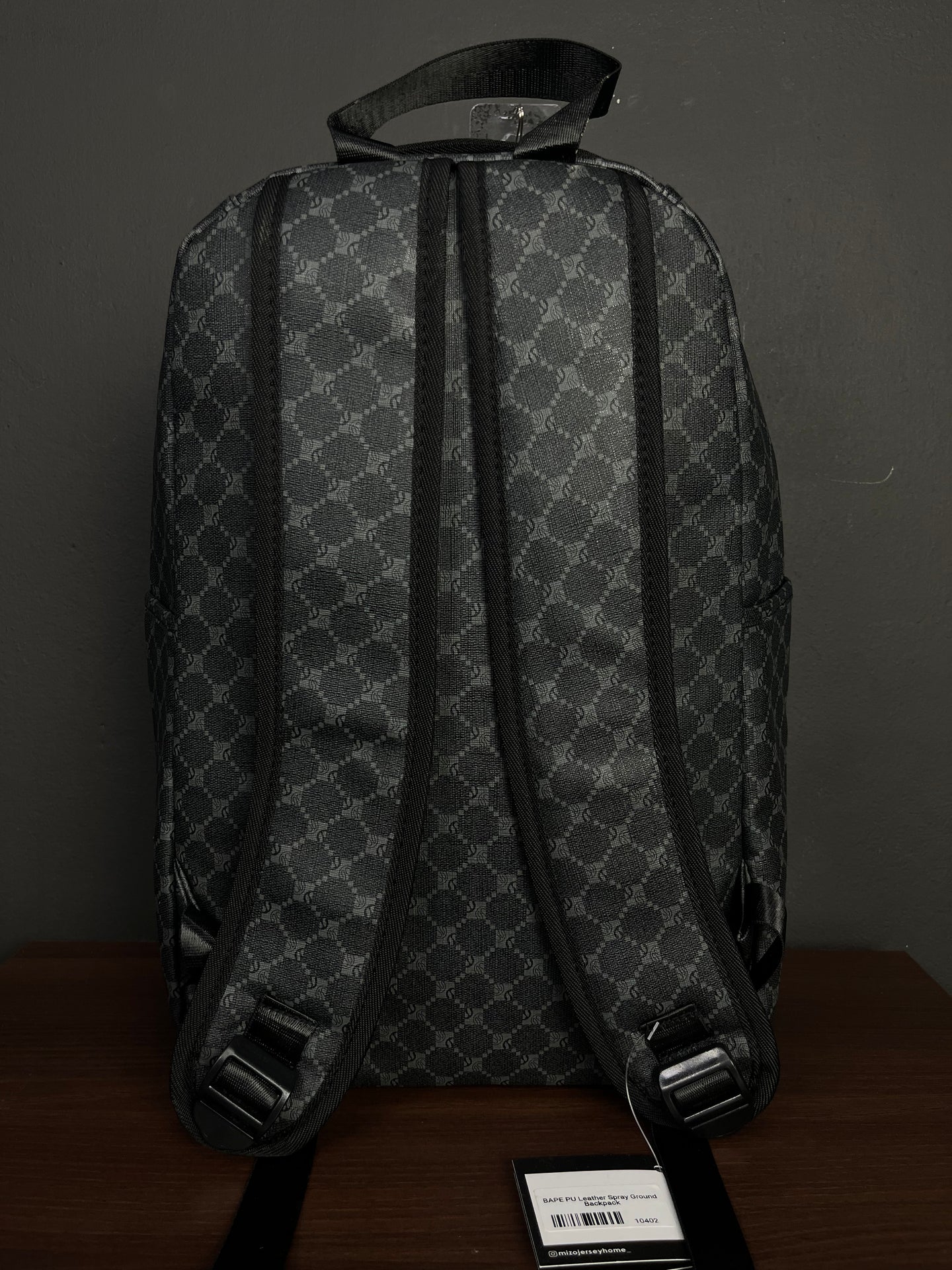 BAPE PU Leather Spray Ground Backpack